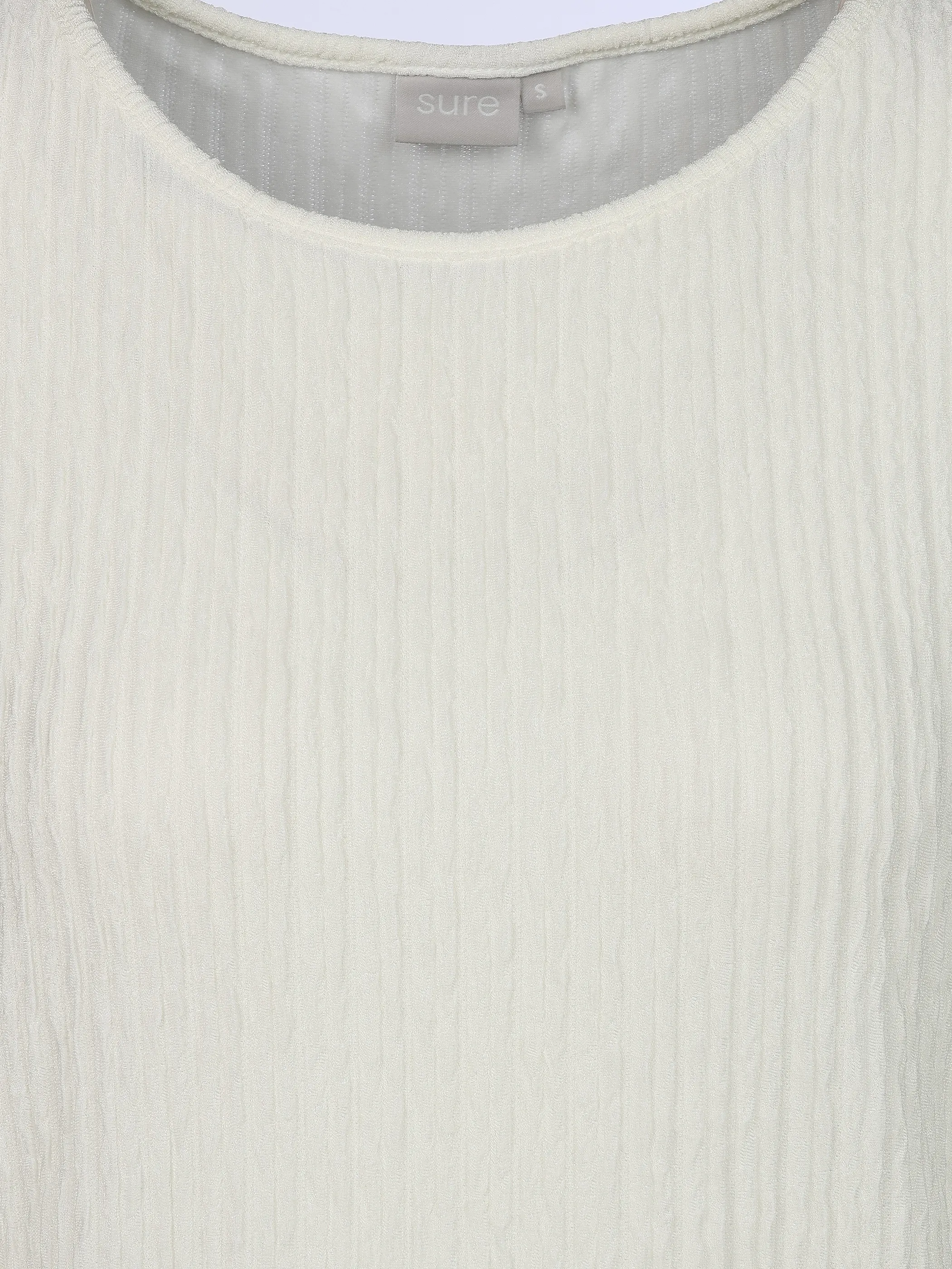 Sure Da-Plisse-T-Shirt Weiß 926180 WHITE 3