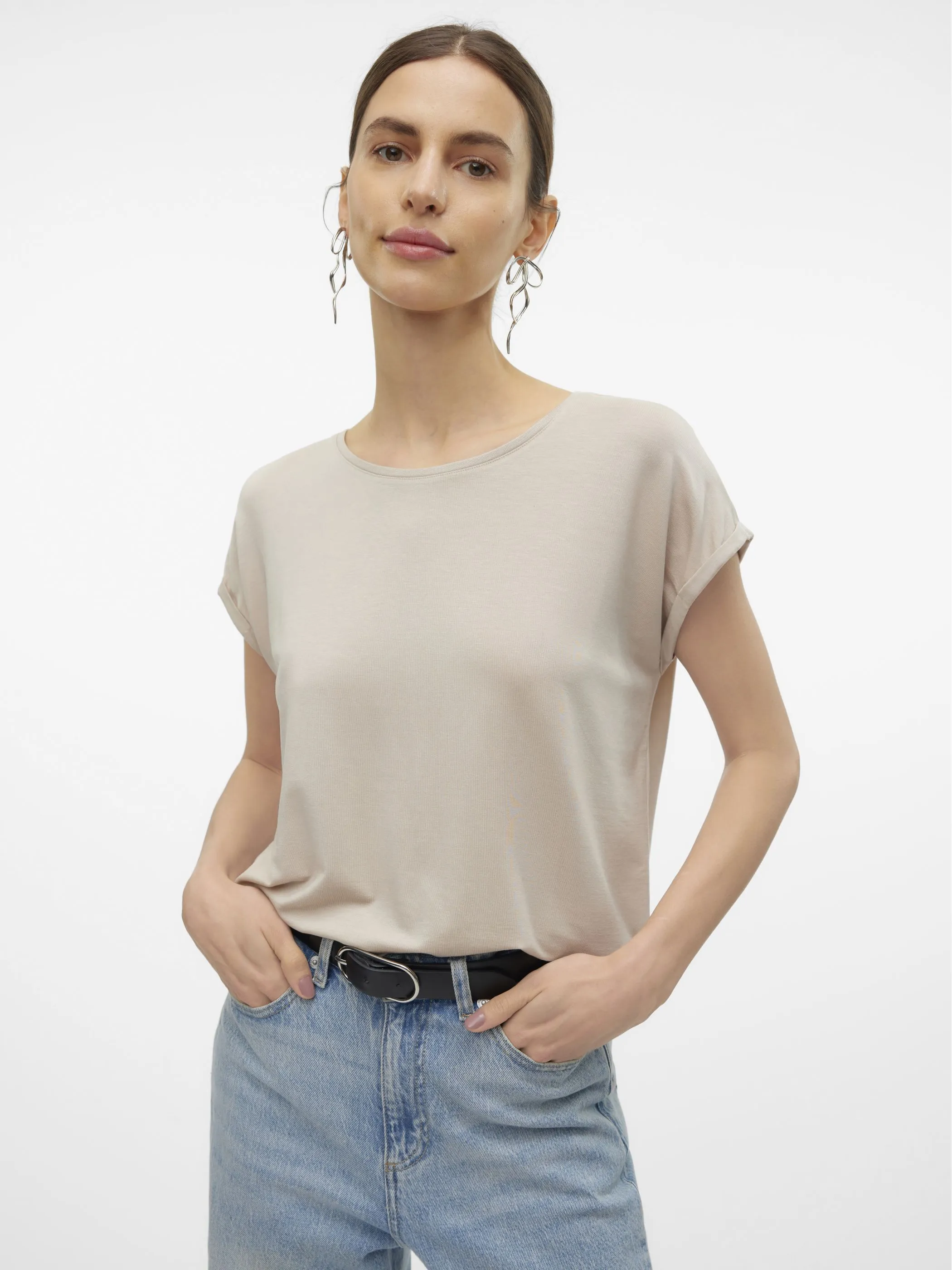 Vero Moda 10284468 VMAVA PLAIN SS TOP GA Beige 873829 271875 2 Vero Moda 10284468 VMAVA PLAIN SS TOP GA Beige 873829 271875 2