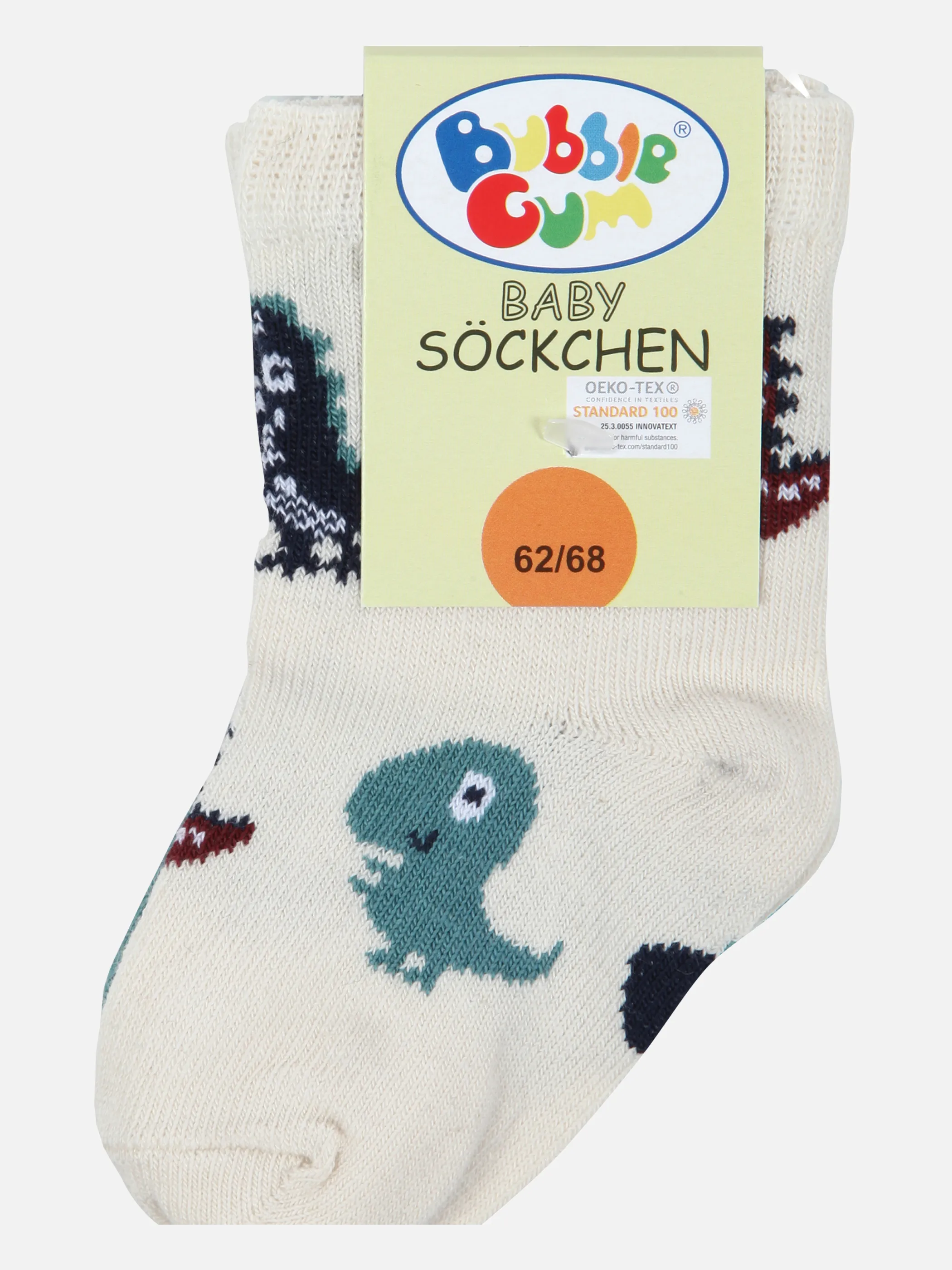 Bubble Gum Baby Boys Socken 2er Pack Dino Weiß 859401 OFFWHITE/T 3