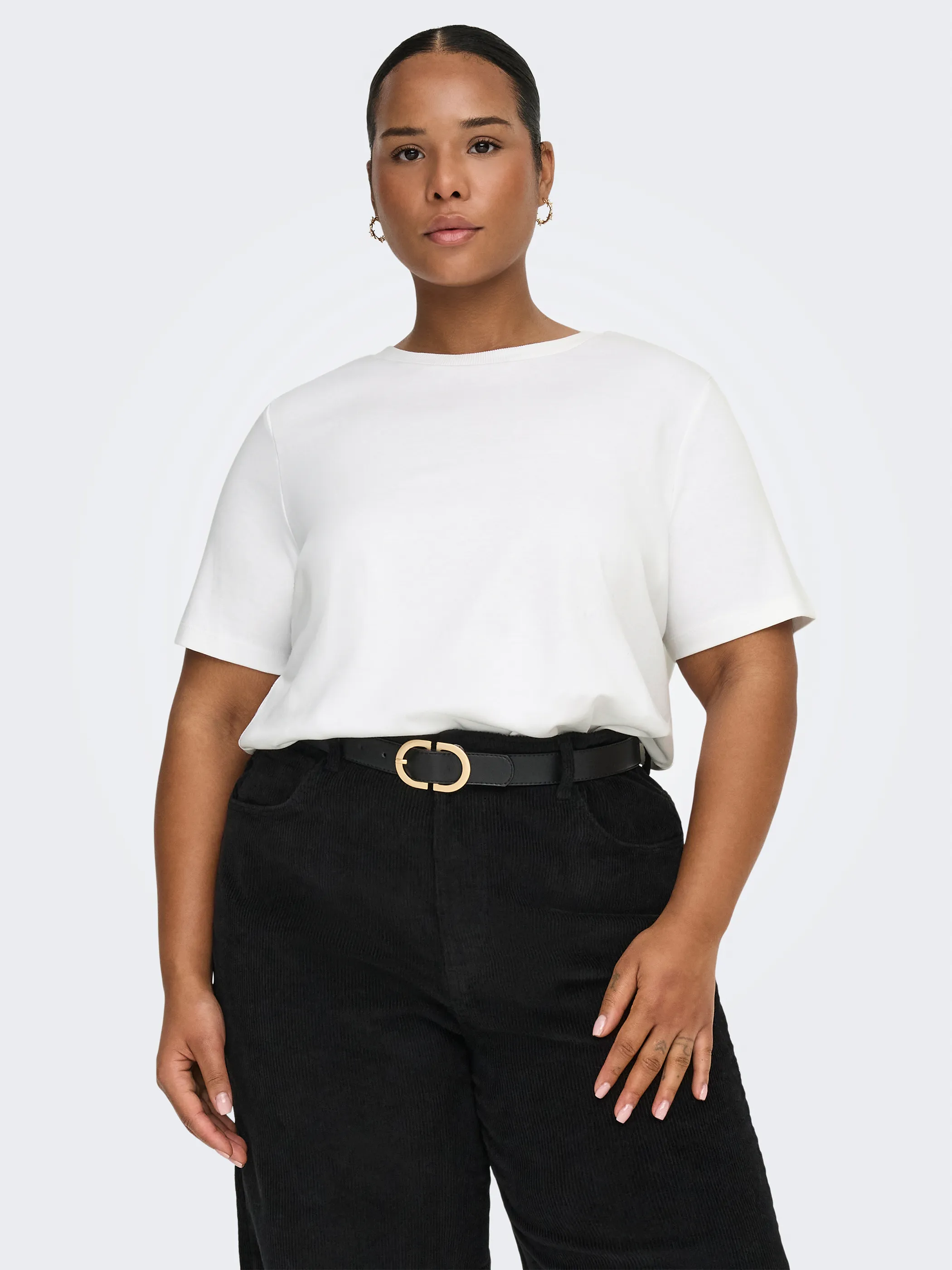 Only Carmakoma 15339889 CARJEN SS JEANS TEE J Weiß 928796 190858 1