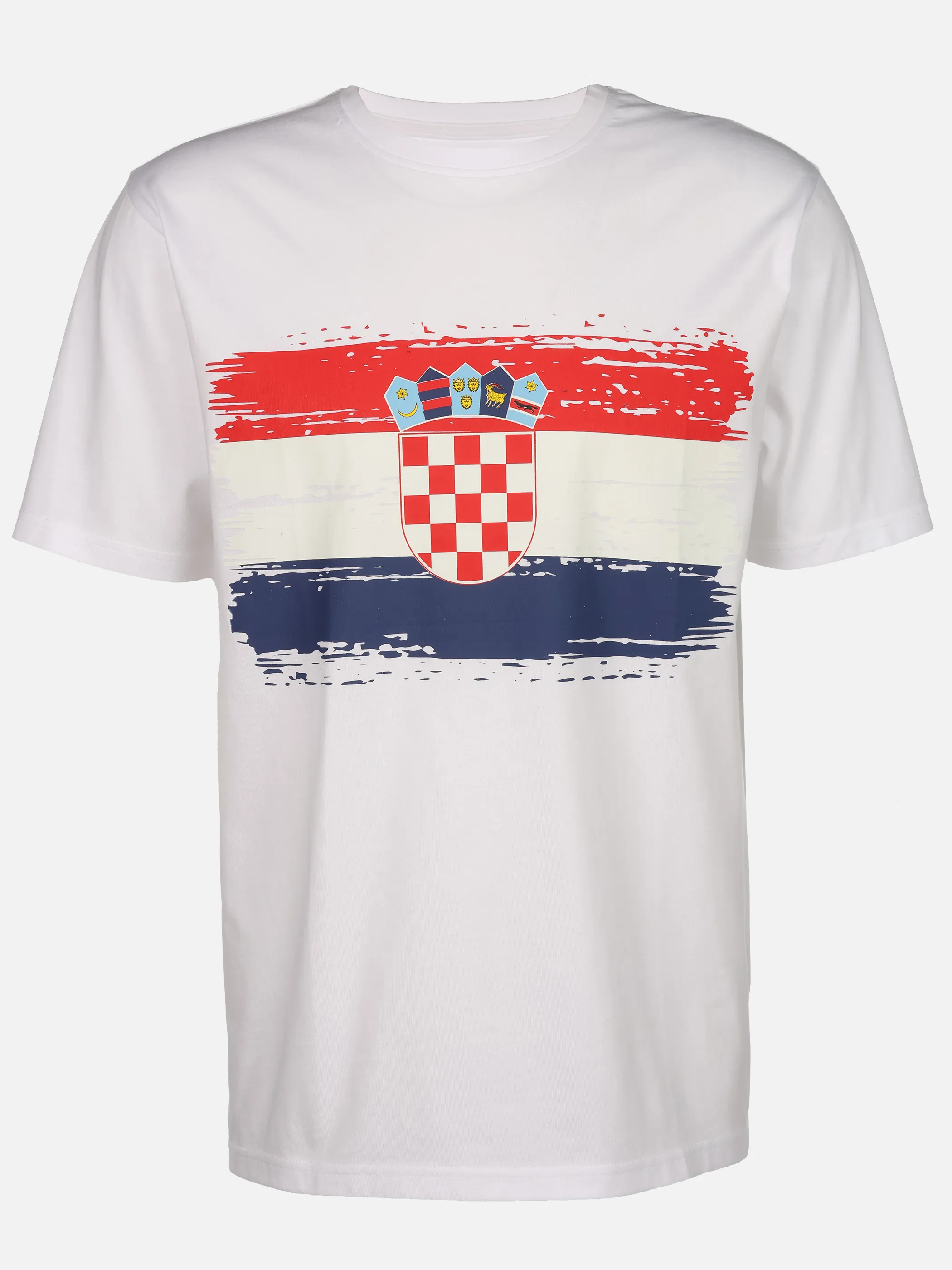 Grinario Sports Unisex Fan-T-Shirt, Croatia Weiß 927454 WHITE HR 1