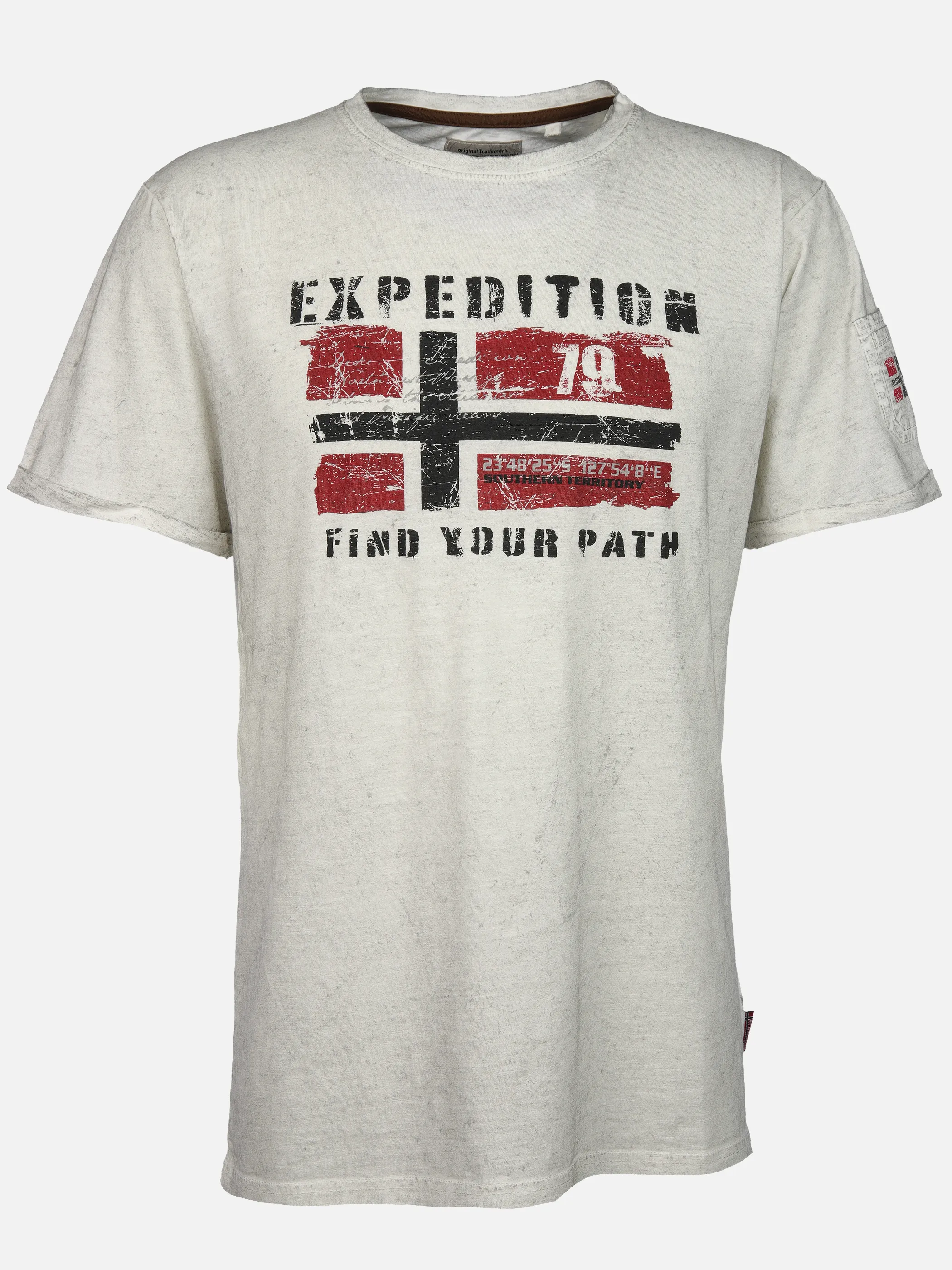 Southern Territory He. T-Shirt 1/2 Arm Logo oilwash Weiß 905105 OFF WHITE 1