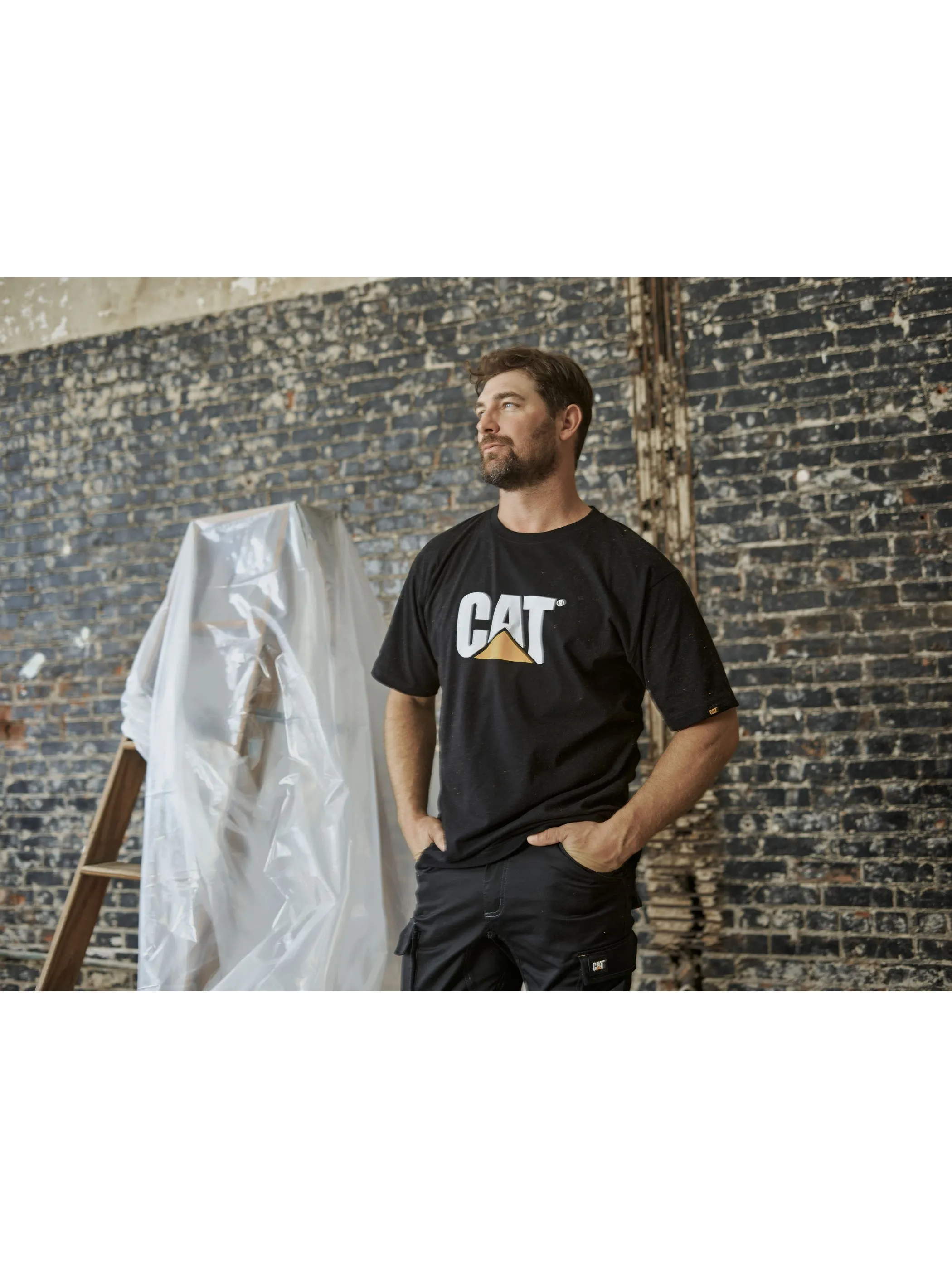 CAT TM LOGO TEE Schwarz 928110 016 2