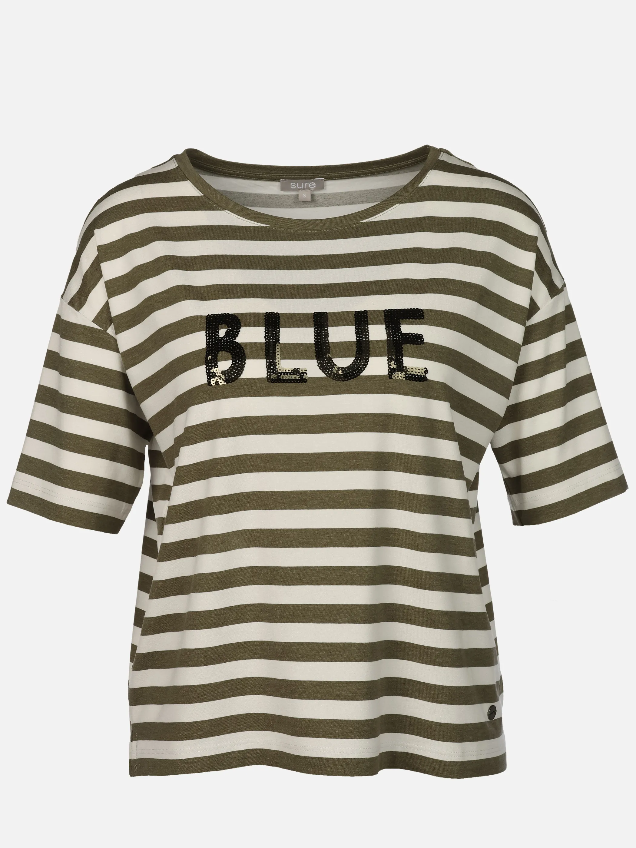 Sure Da-Ringelshirt mit Pailetten Grün 924193 GREEN 1
