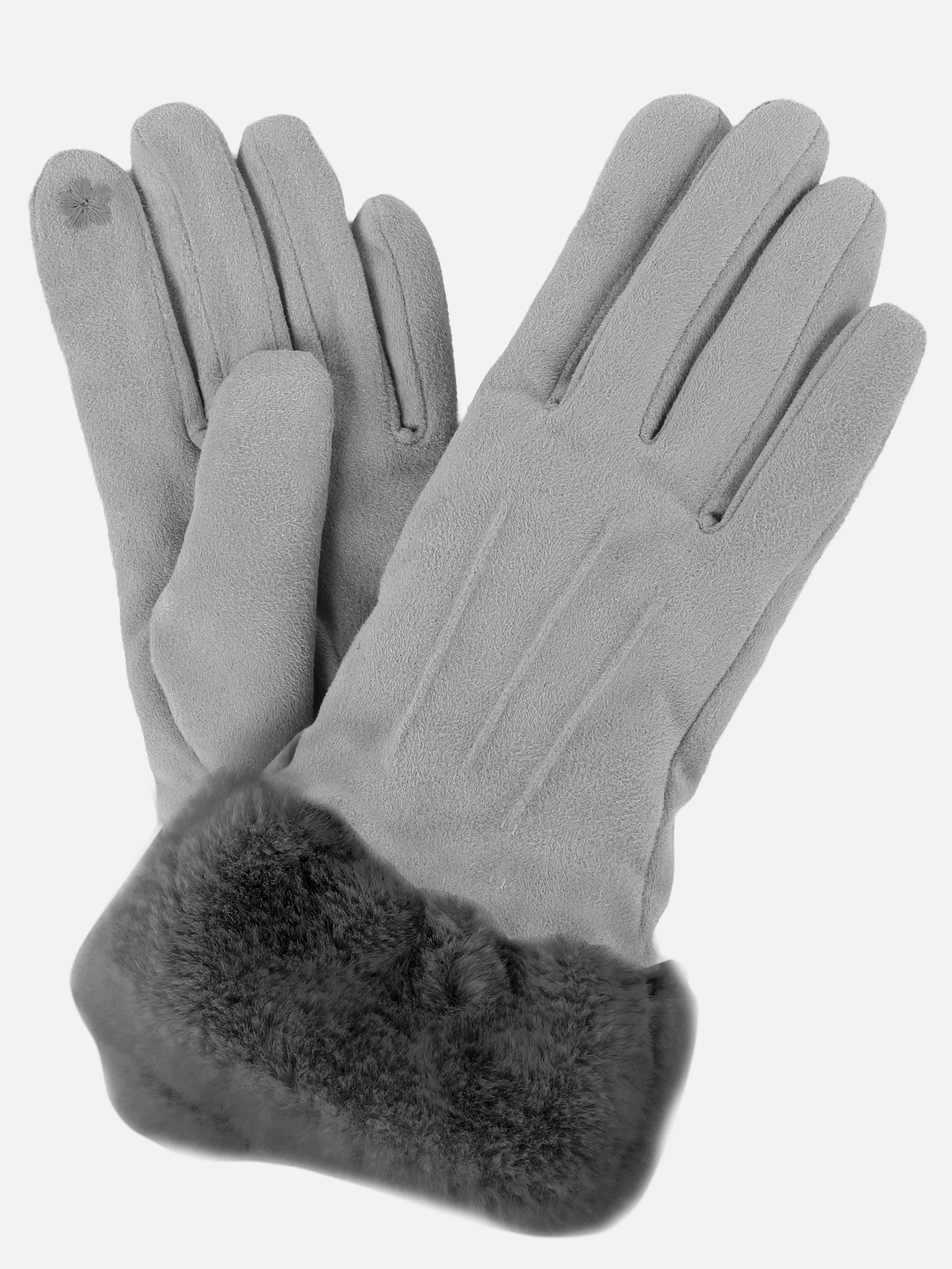 Sure Da-Handschuhe m. Fake Fur Grau 929811 GREY 1