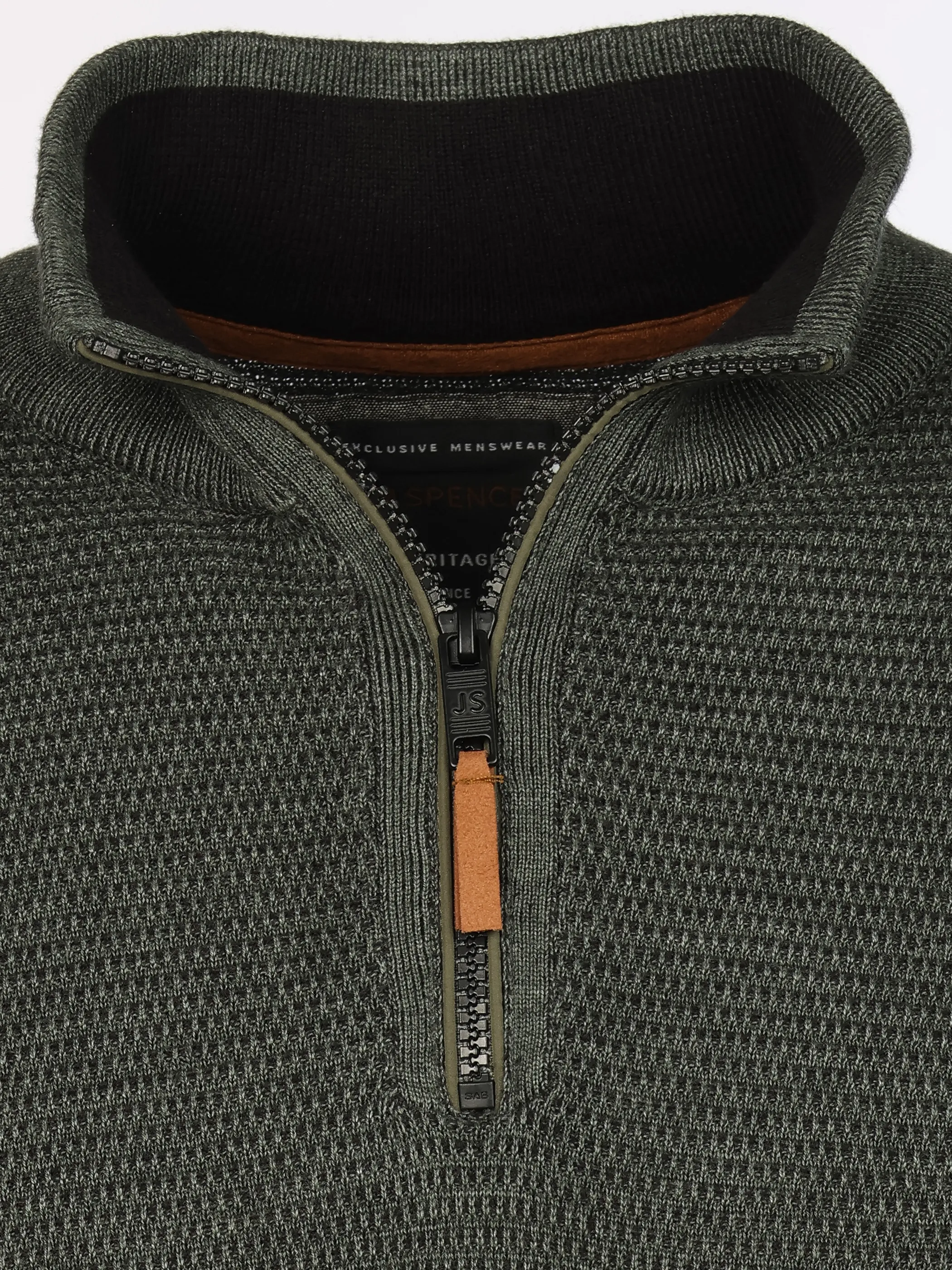 Jim Spencer He. Strickttroyer waffle Oliv 929625 OLIVE 3