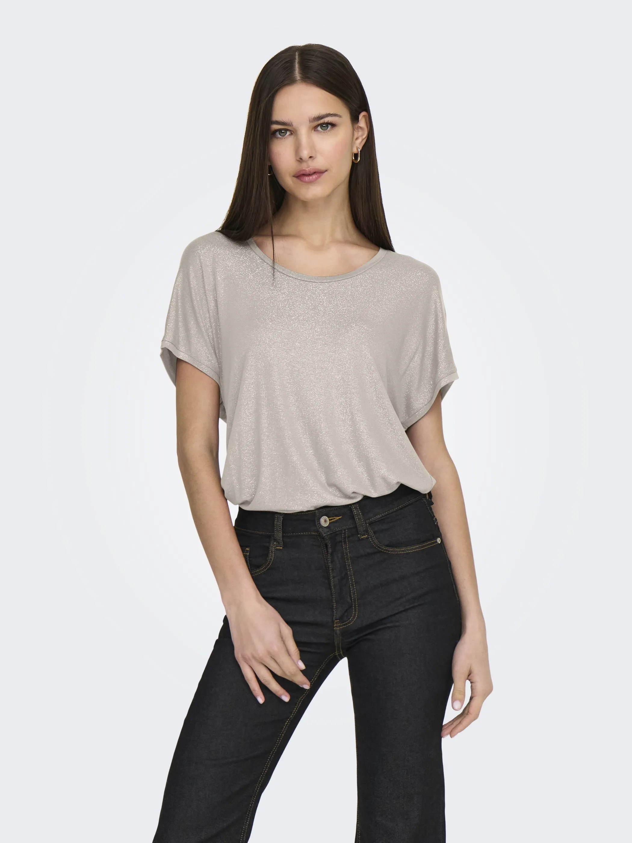 Only 15315976 ONLCARRIE S/S GLITTER Grau 907404 189959002 3