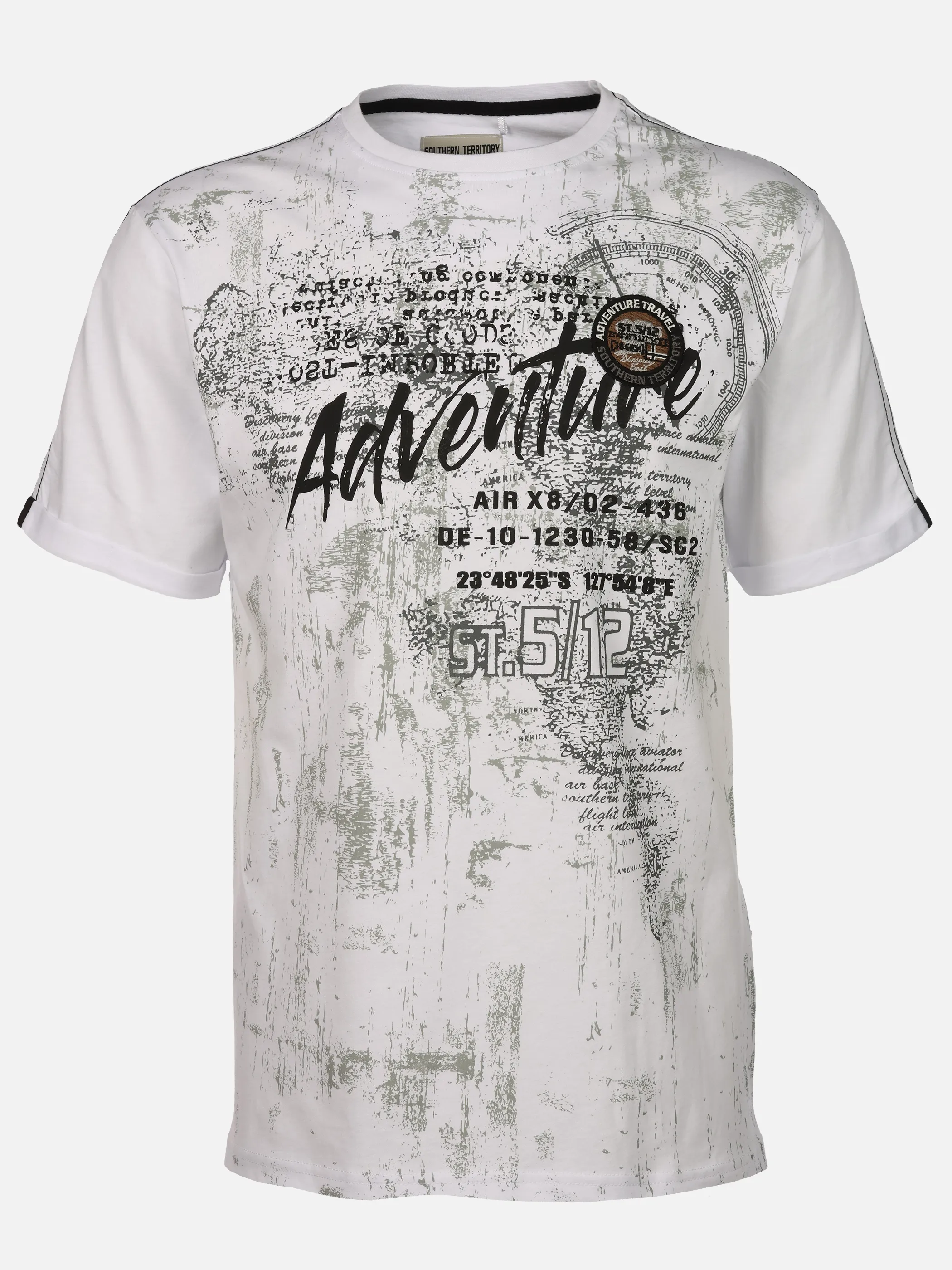 Southern Territory He. T-Shirt 1/2 Arm allover Weiß 926169 WHITE 1