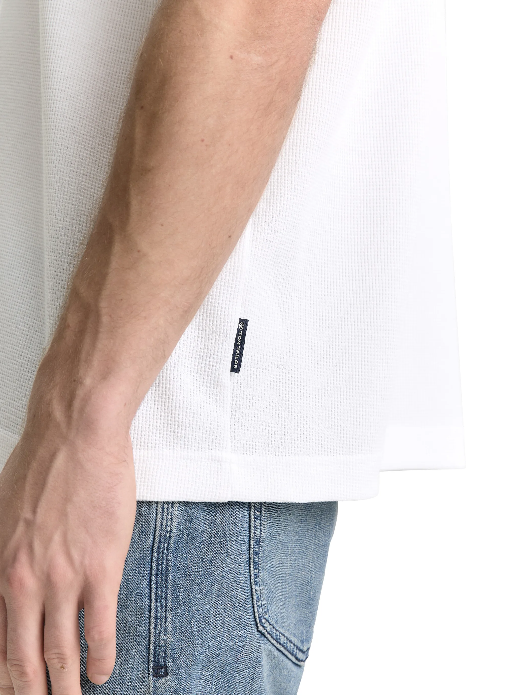 Tom Tailor 1046810 structured t-shirt Weiß 910583 20000 3