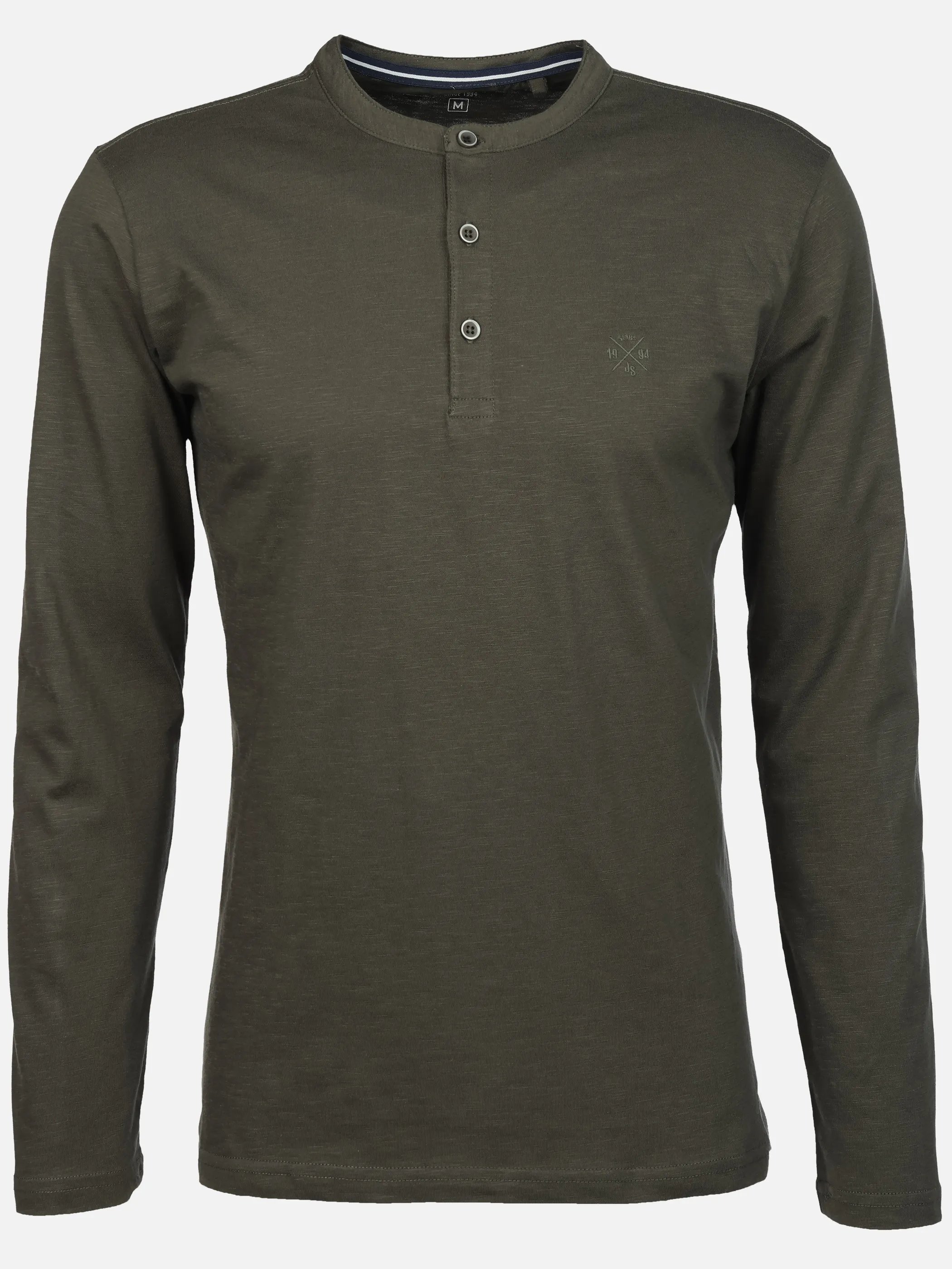 Jim Spencer He. Henleyshirt 1/1 Arm basic slub Oliv 930712 OLIVE 1