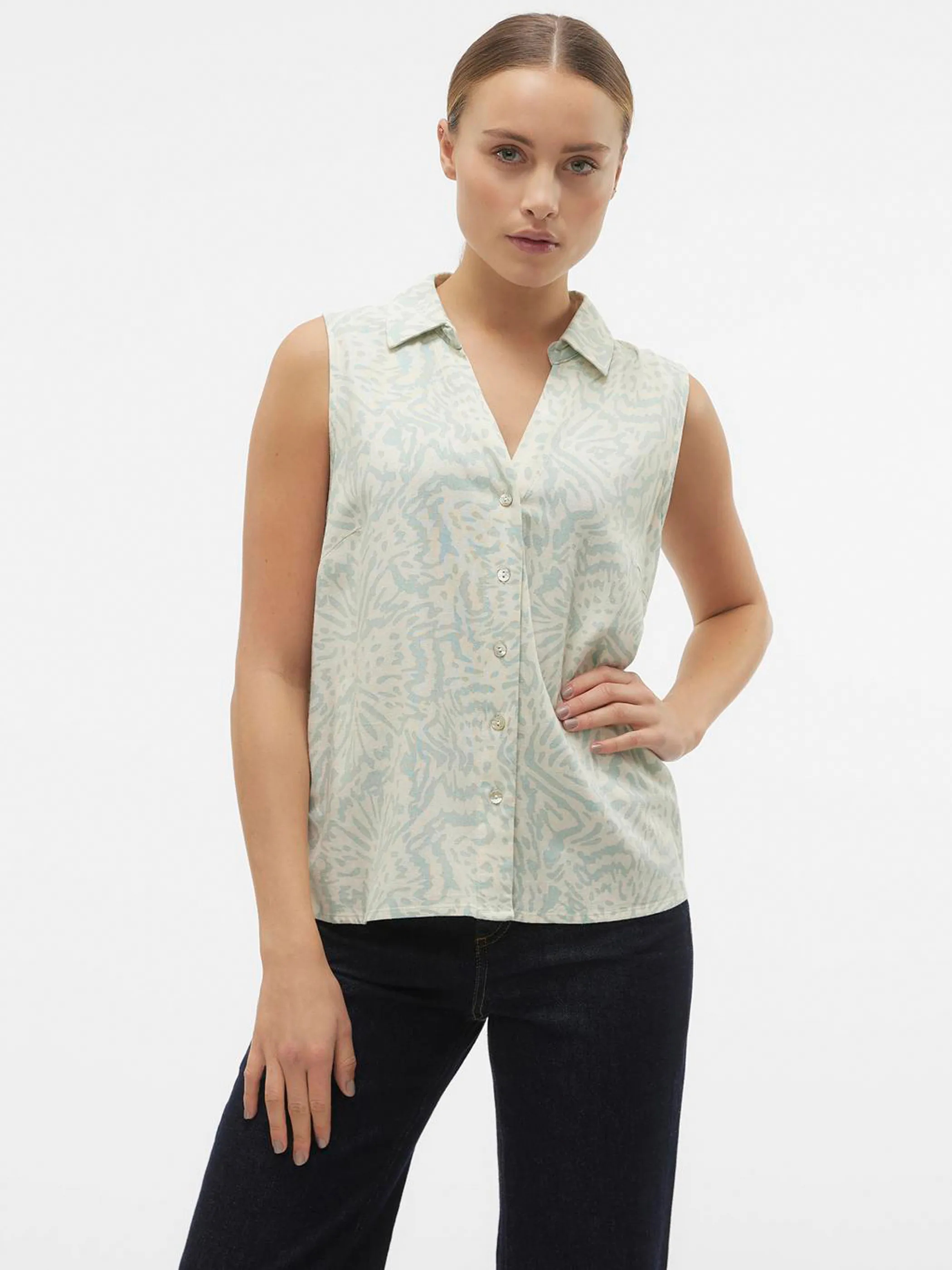 Vero Moda 10303648 VMMYMILO SL V-NECK SH Grün 891860 267775003 4 Vero Moda 10303648 VMMYMILO SL V-NECK SH Grün 891860 267775003 4