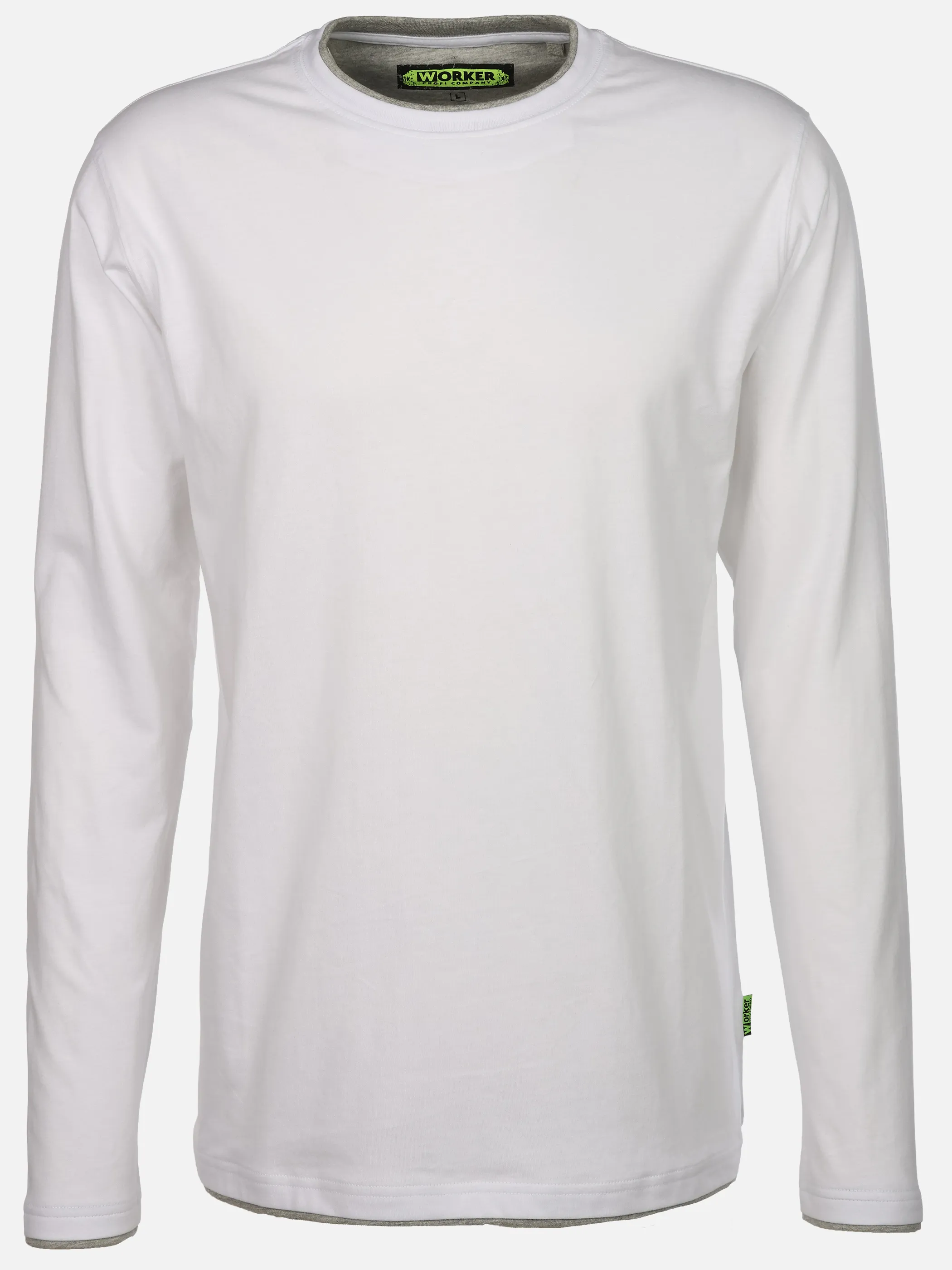 Worker He. T-Shirt 1/1 Arm 2in1 basic Weiß 930535 WHITE 1