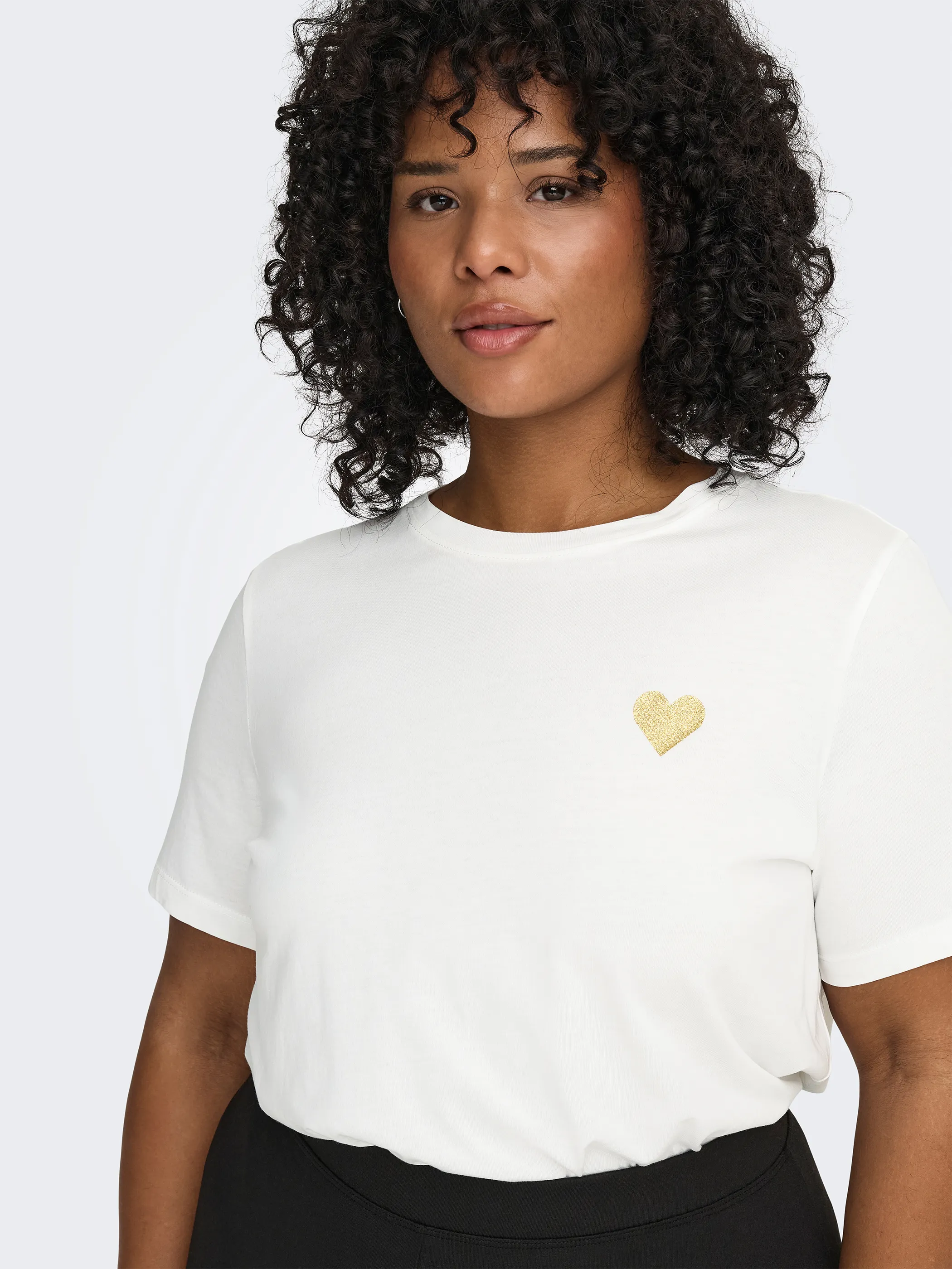 Only Carmakoma 15299502 CARKITA S/S LOGO TOP Weiß 928763 177922002 1