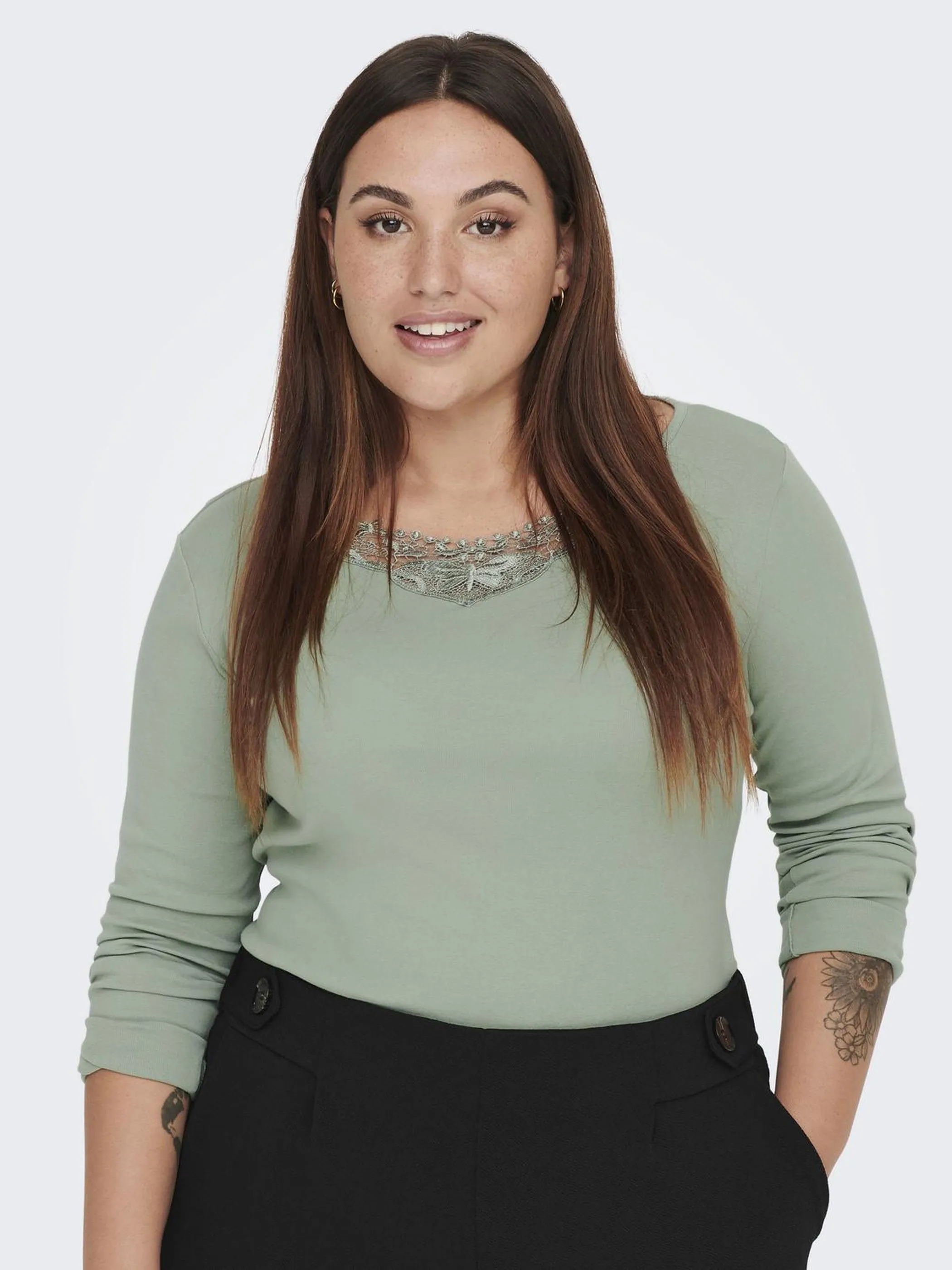 Only Carmakoma 15242116 CARKIRAZ LIFE L/S LAC Grün 870445 271516 Only Carmakoma 15242116 CARKIRAZ LIFE L/S LAC Grün 870445 271516