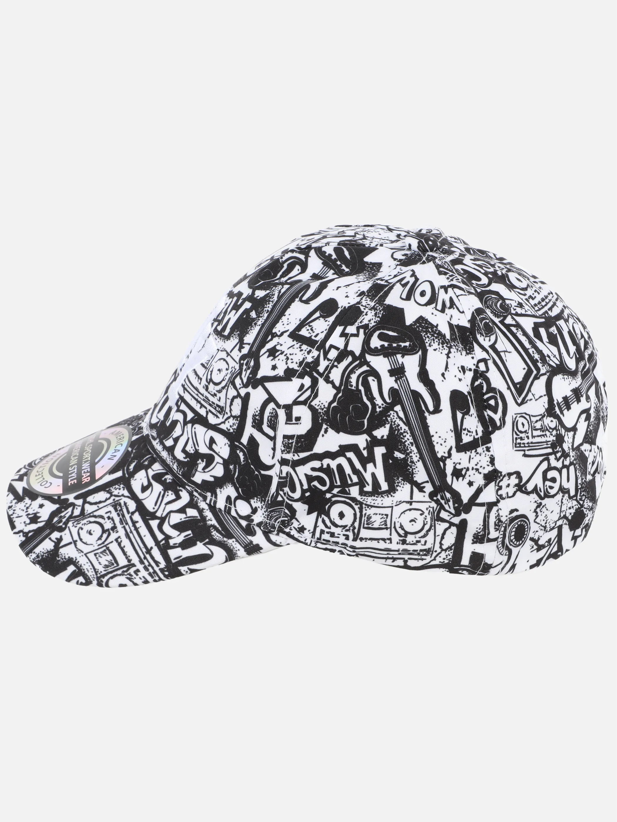 One Way TB-Cap m. Klettverschluss Schwarz 908454 SW/WH 3
