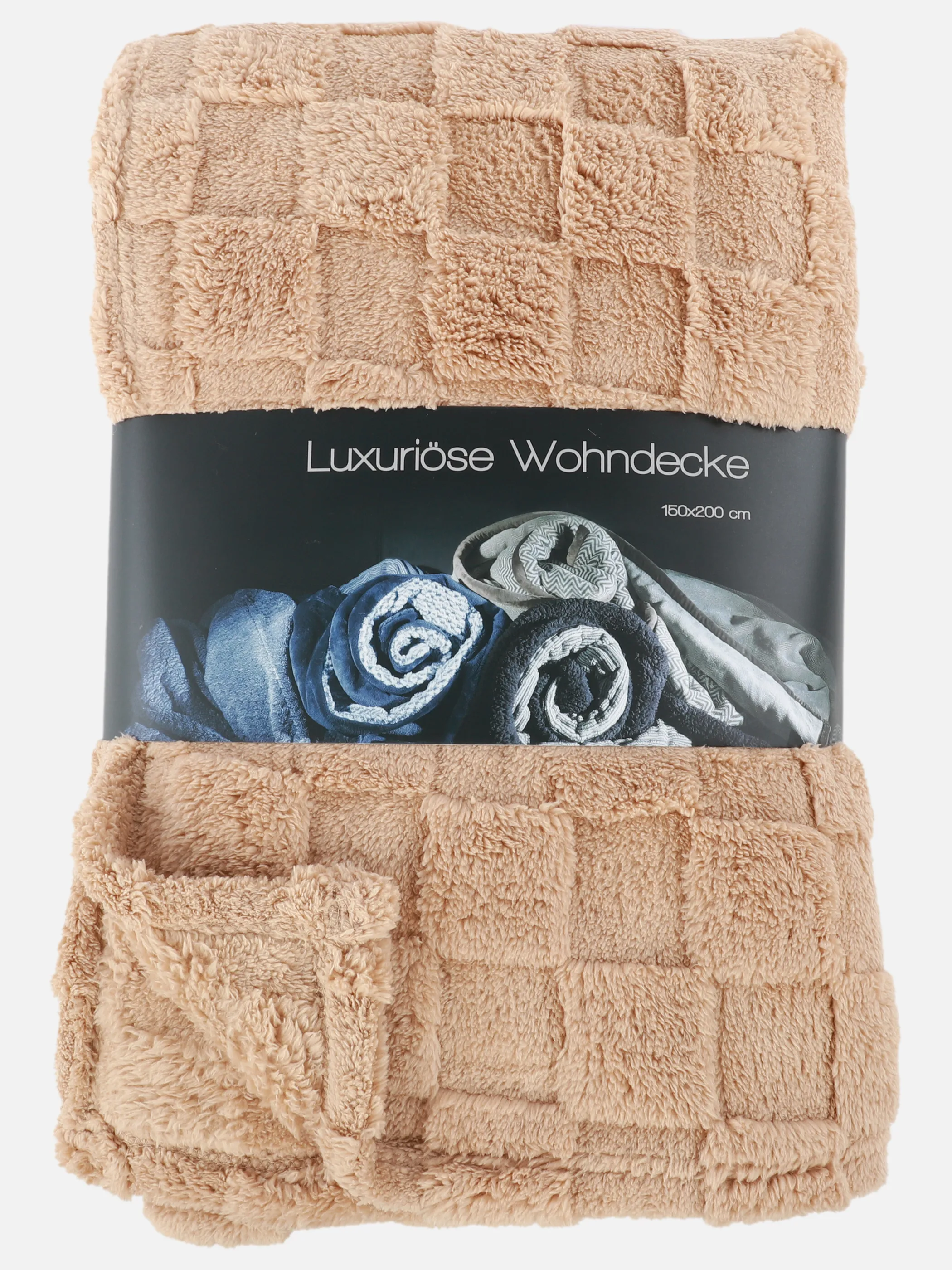 Deluxe Wohndecke Chess Sherpa Schachb Braun 923131 KAMEL 2