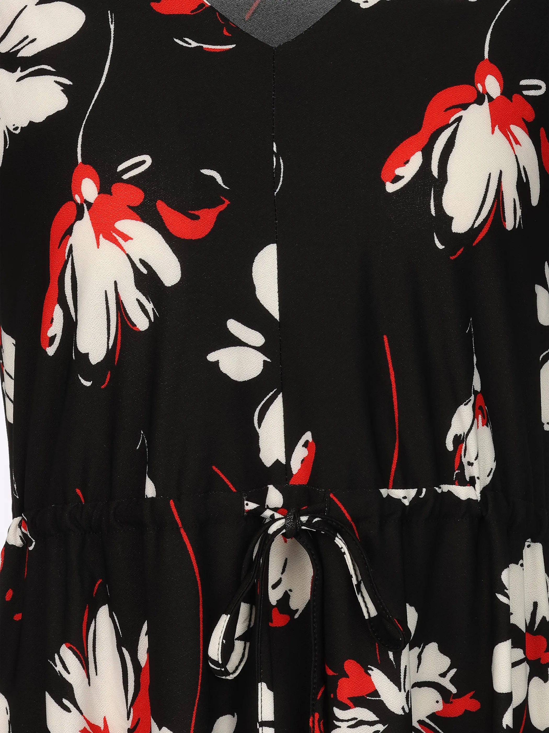 Sure Da-Jerseykleid alloverprint Schwarz 924165 RED 3