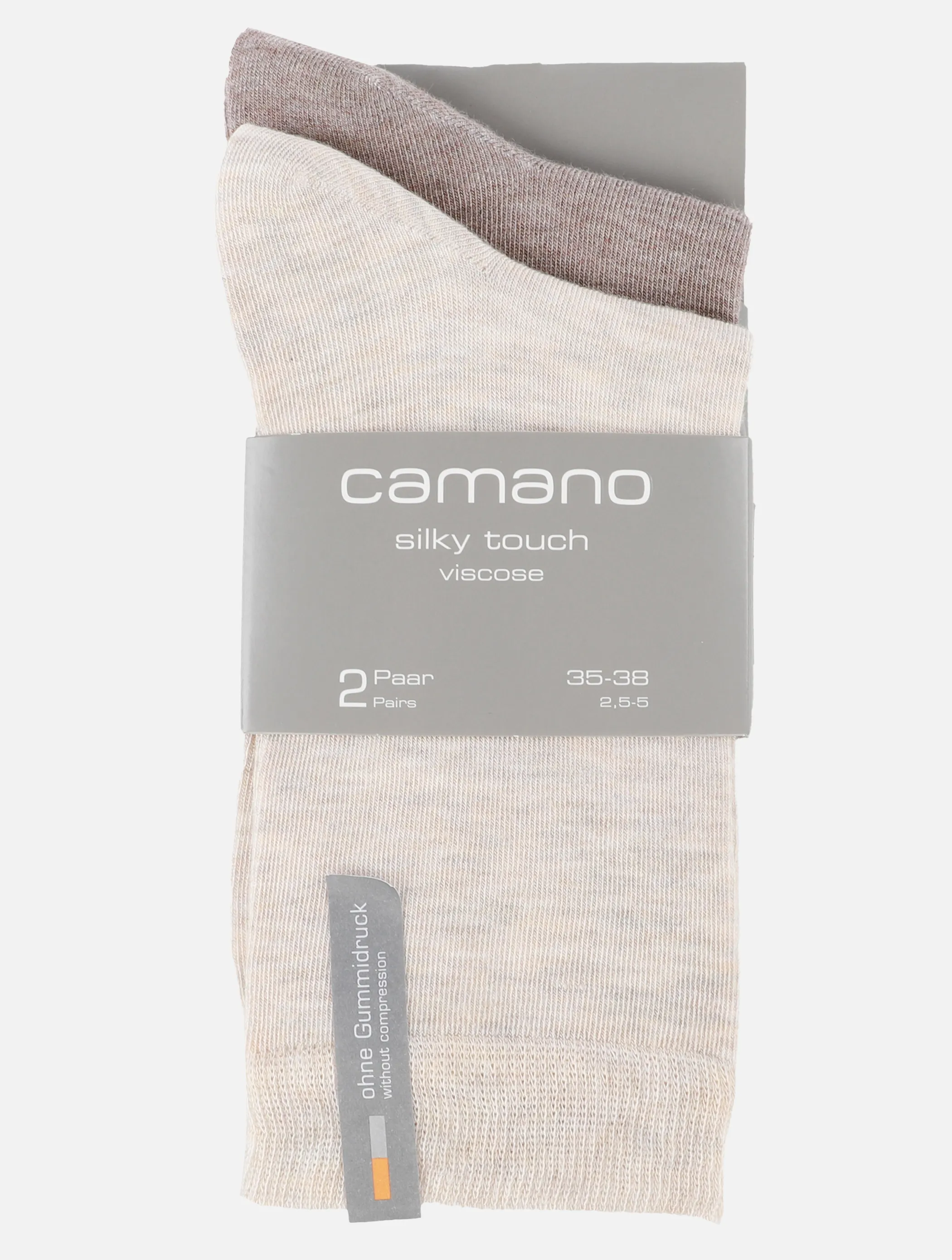 Camano 000003514 Da-Socken silky f 2P Weiß 861930 8203 3