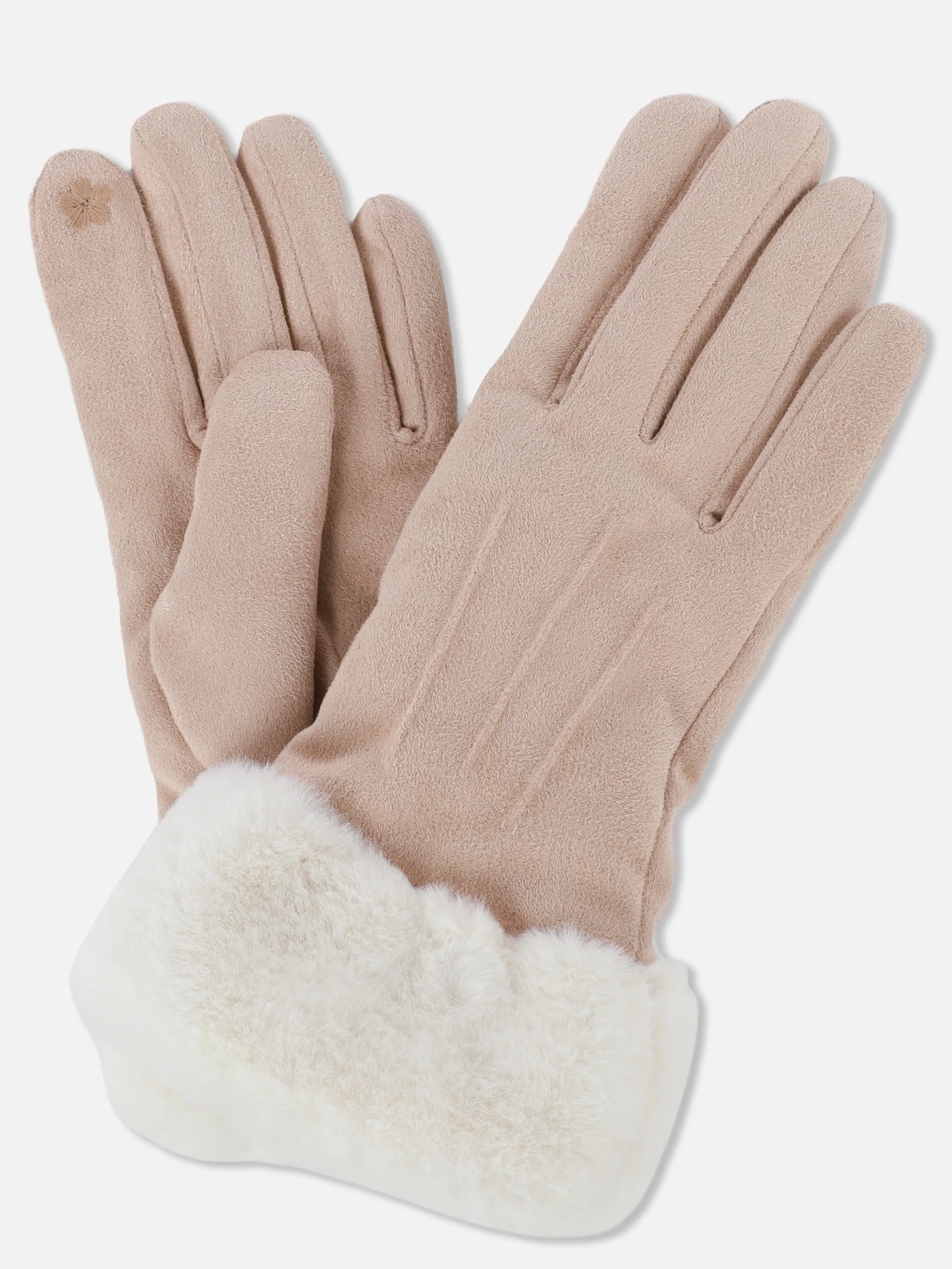 Sure Da-Handschuhe m. Fake Fur Beige 929811 BEIGE 1