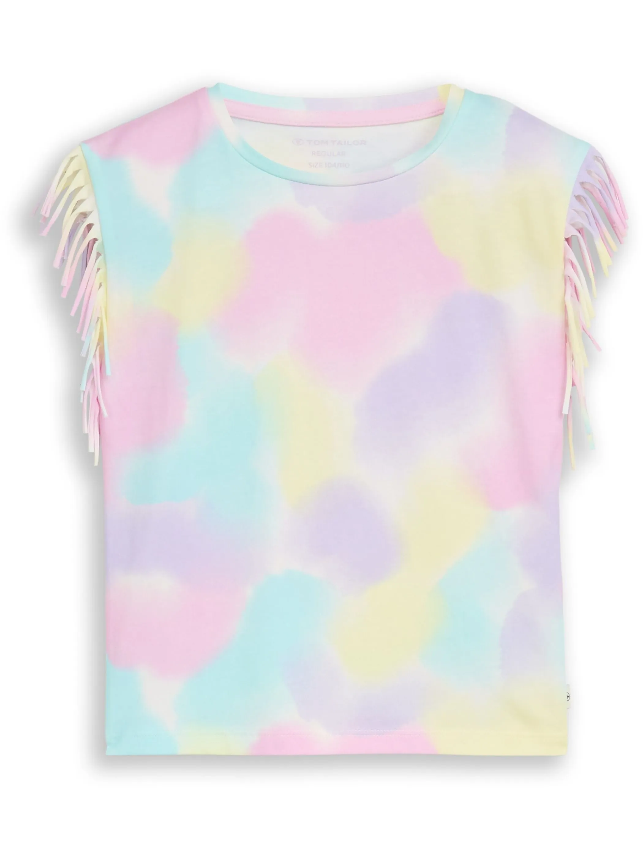 Tom Tailor 1051039 printed fringe T-shirt Bunt 929651 40154 1