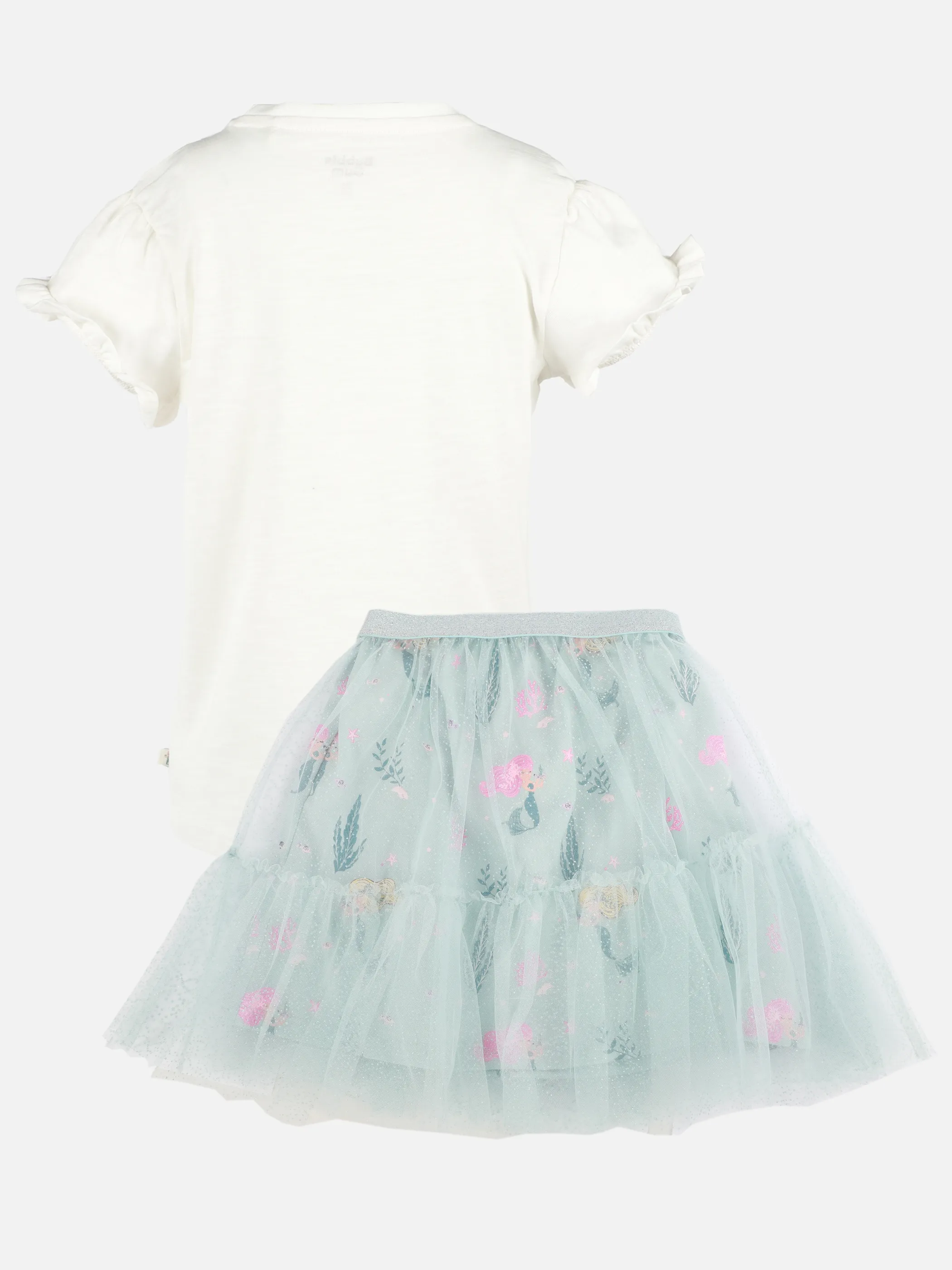 Bubble Gum KM set T-Shirt mit meerjungfrauen print + rock Weiß 908864 WEIßBLAU 3