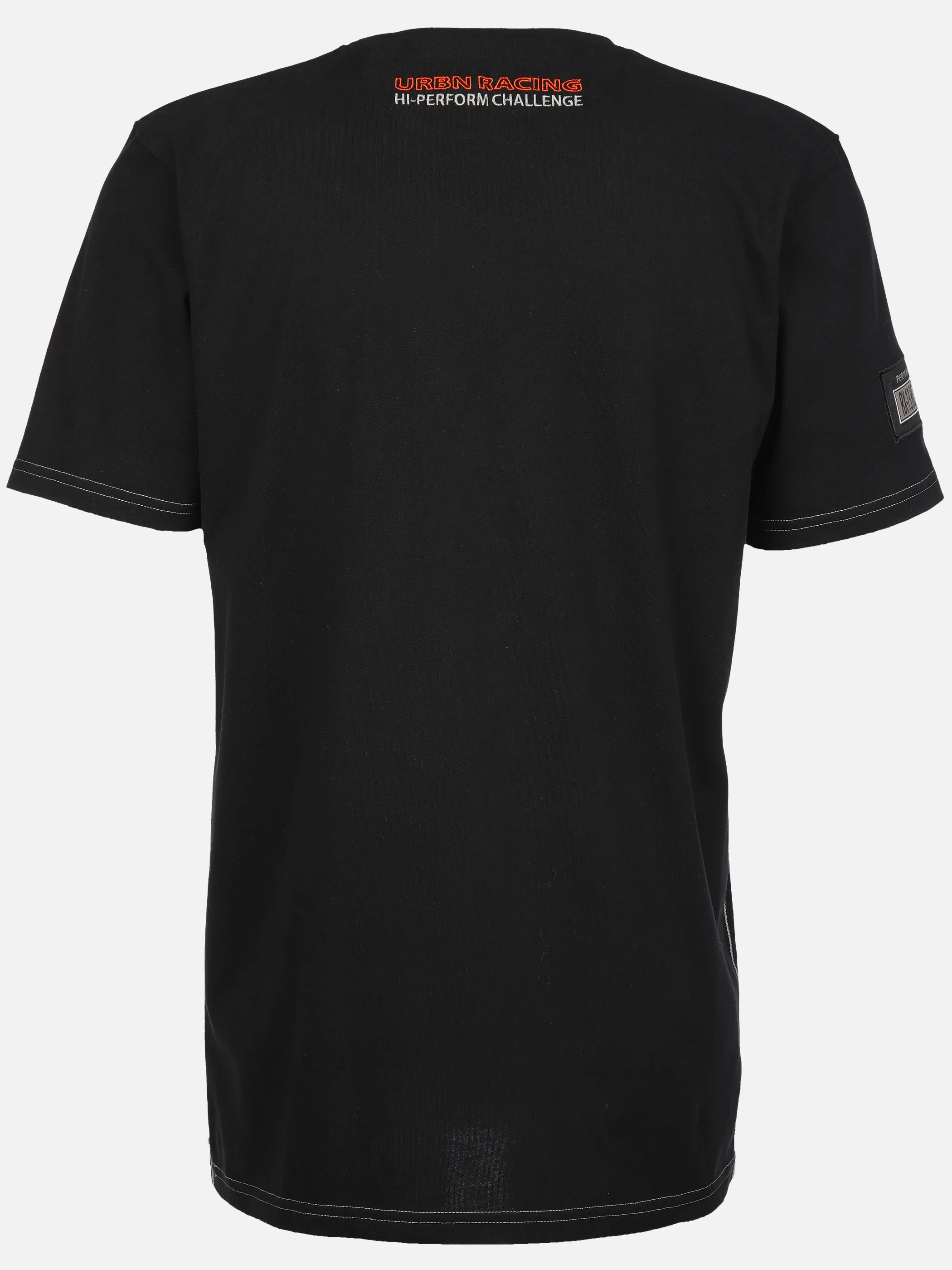 Worker He. T-Shirt 1/2 Arm Racing Print Schwarz 908152 BLACK 2