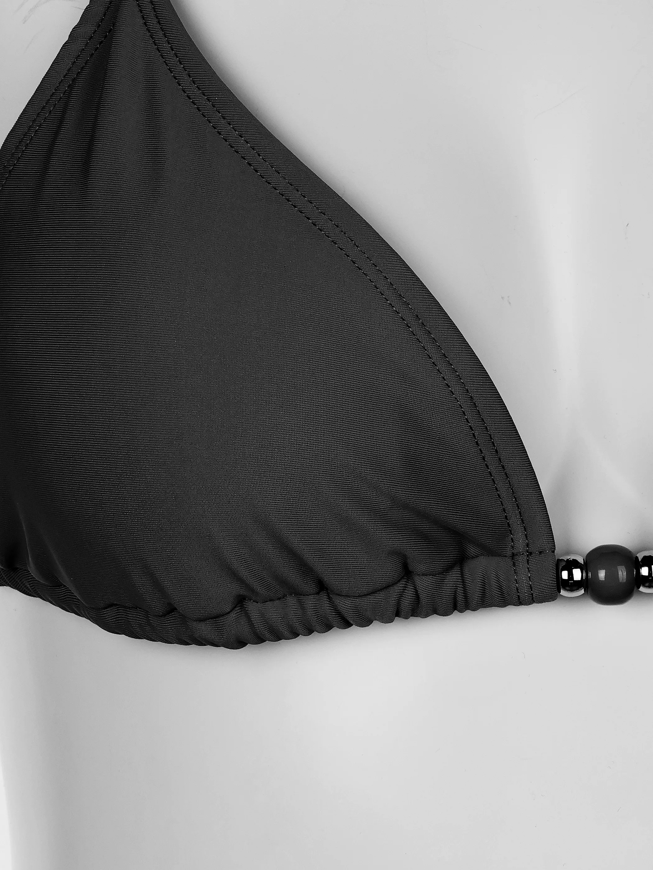 Grinario Sports Da-Bikini Set, Trinagel, m. Perlen Schwarz 923133 SCHWARZ 3