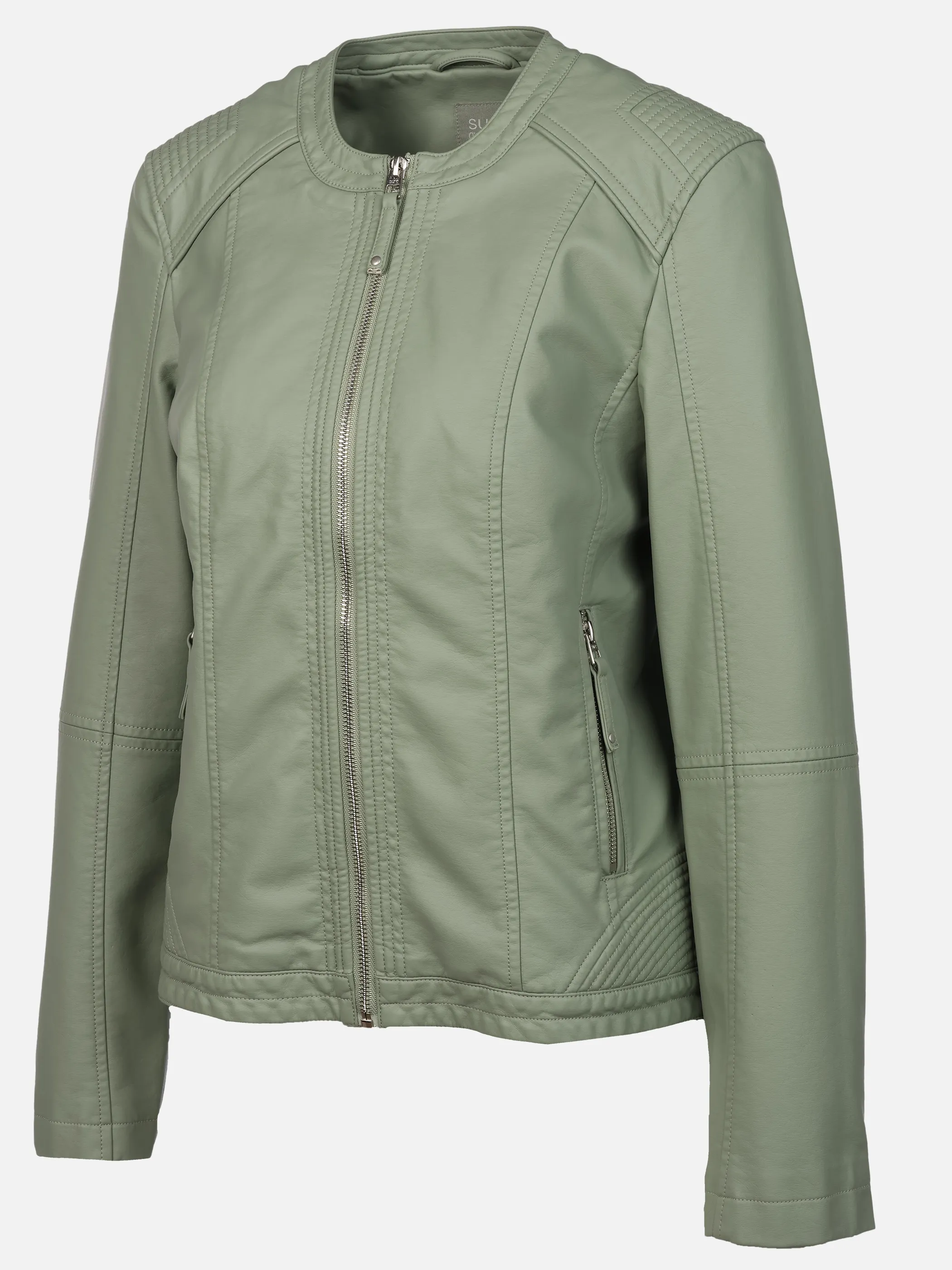 Sure Da-Kunstlederjacke m. Stehkragen Grün 904273 3037 3