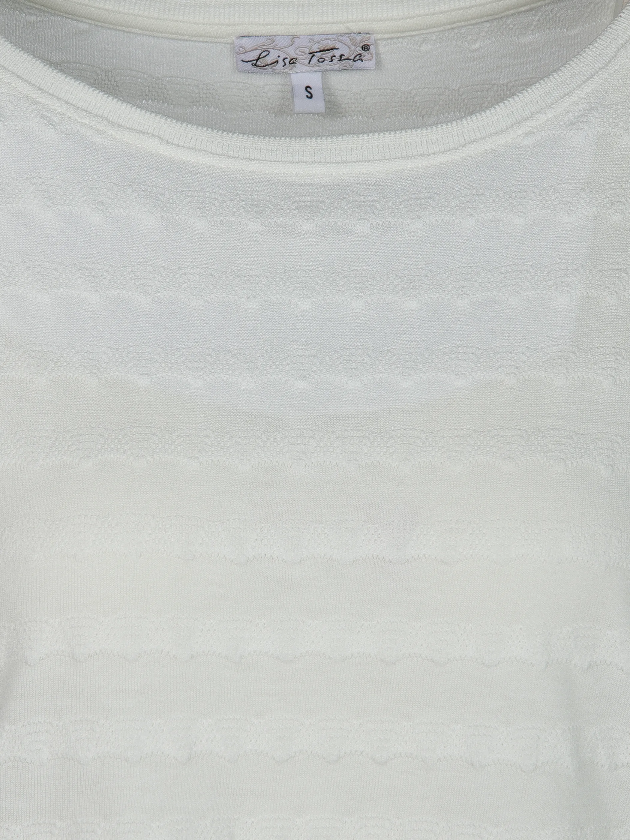 Lisa Tossa Da-Jacquard-Shirt m. 1/2 Arm Weiß 906581 EC 3