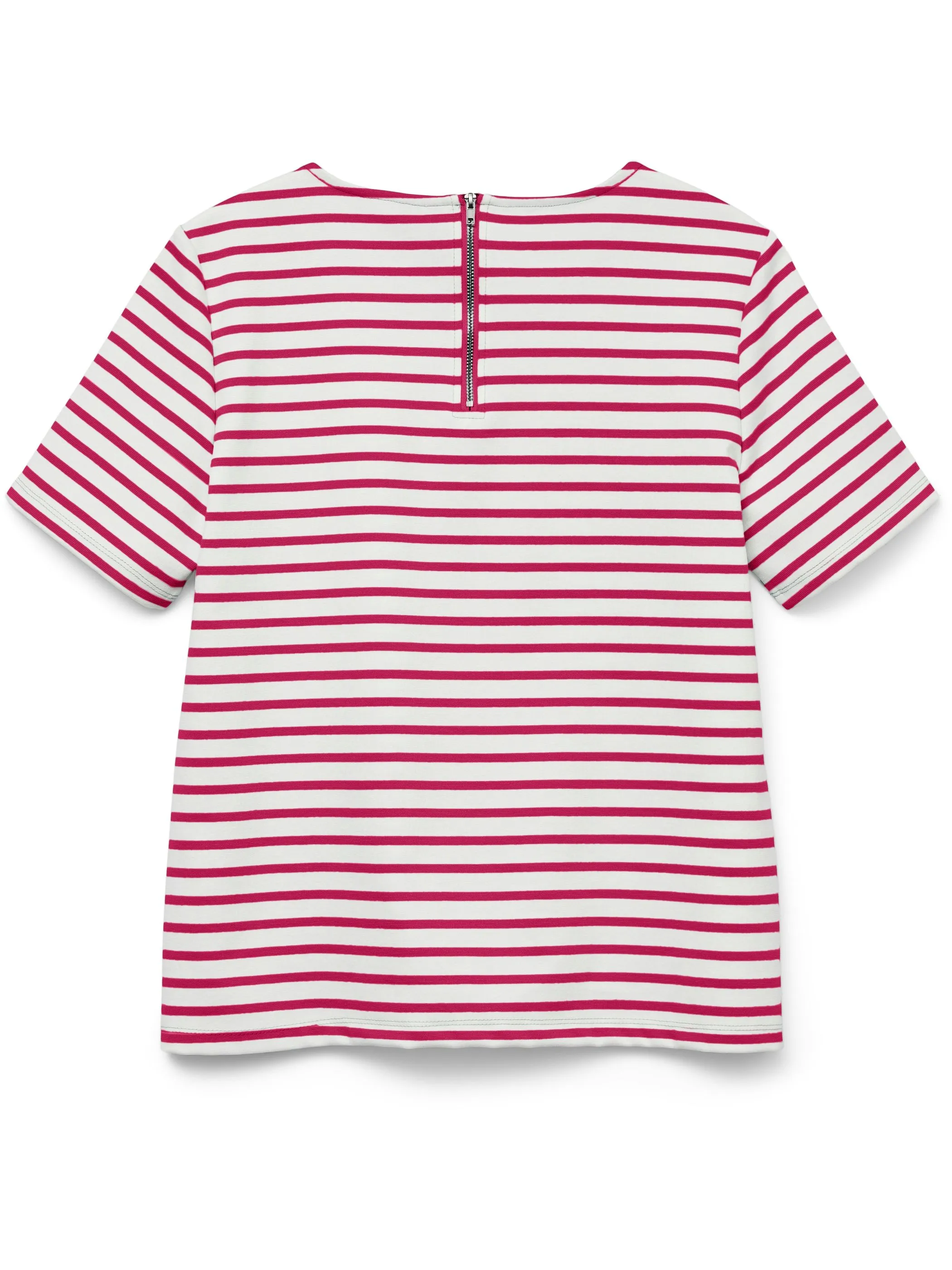 Vero Moda 10304716 VMABBY SS ZIP TOP JRS Weiß 891879 175598010 2