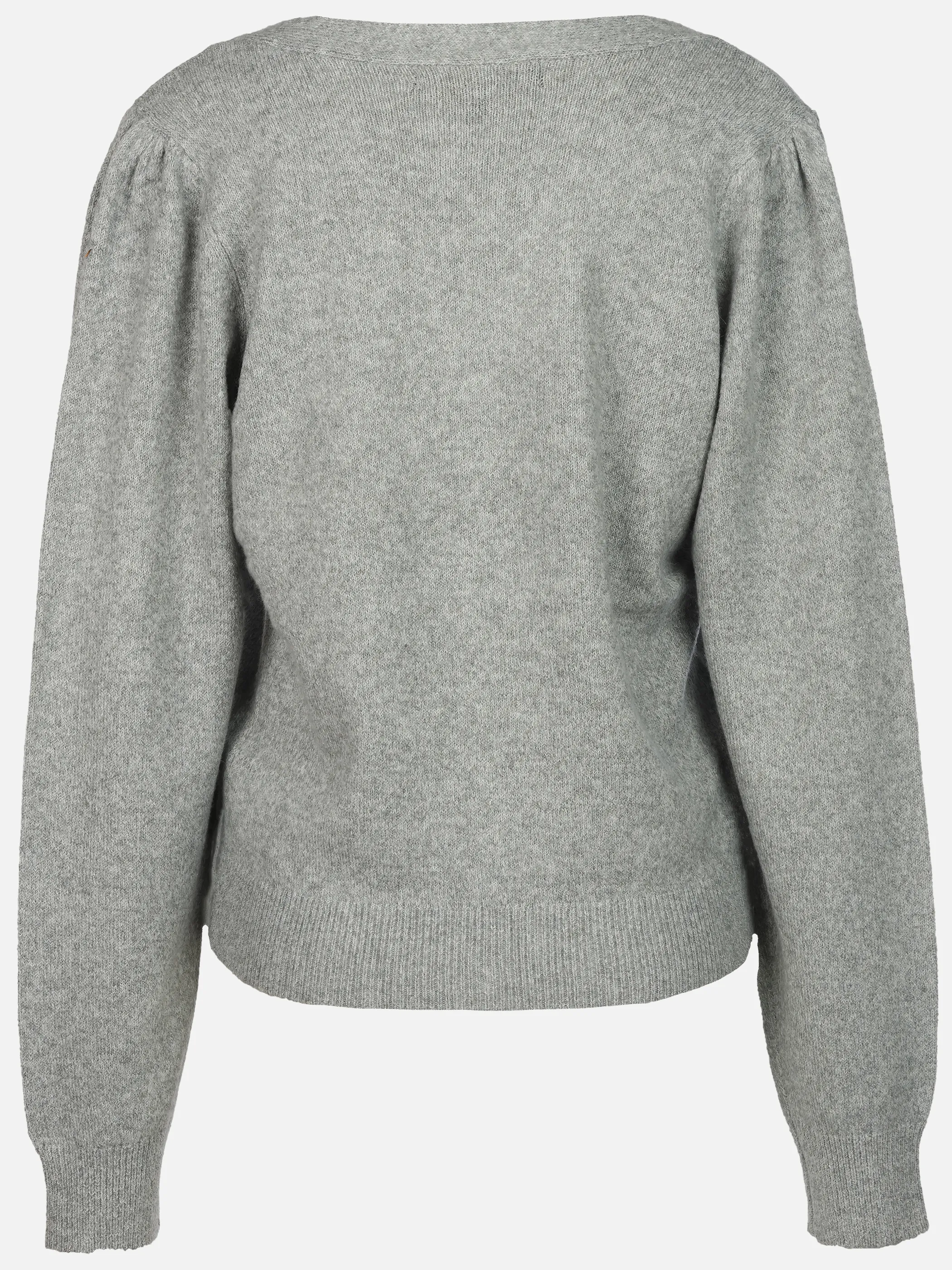 Vero Moda 10349032 VMDOFFY LS V-NECK CAR Grau 929210 178994 2