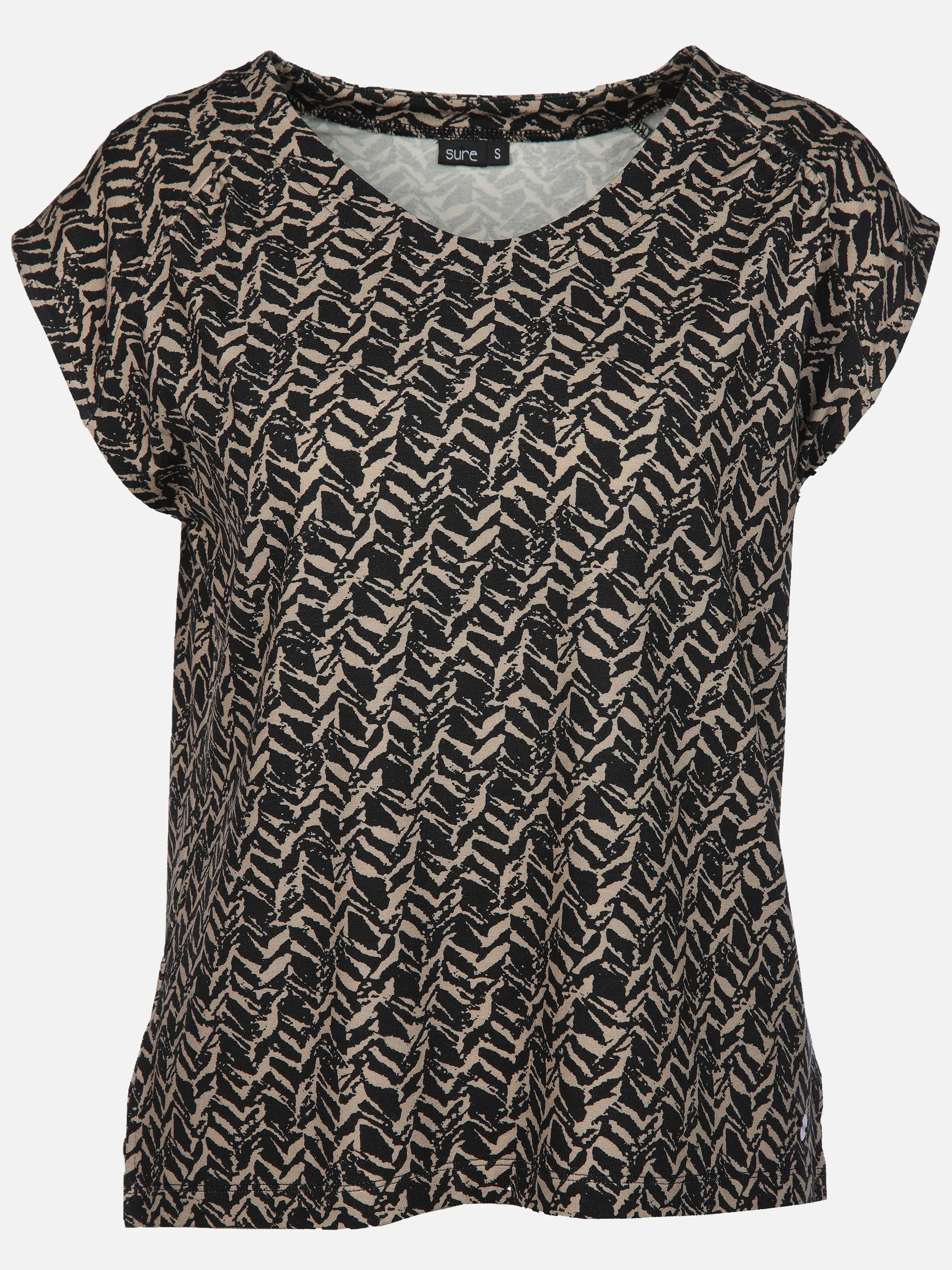 Sure Da-Alloverprint-Shirt Beige 913485 TAUPE 1