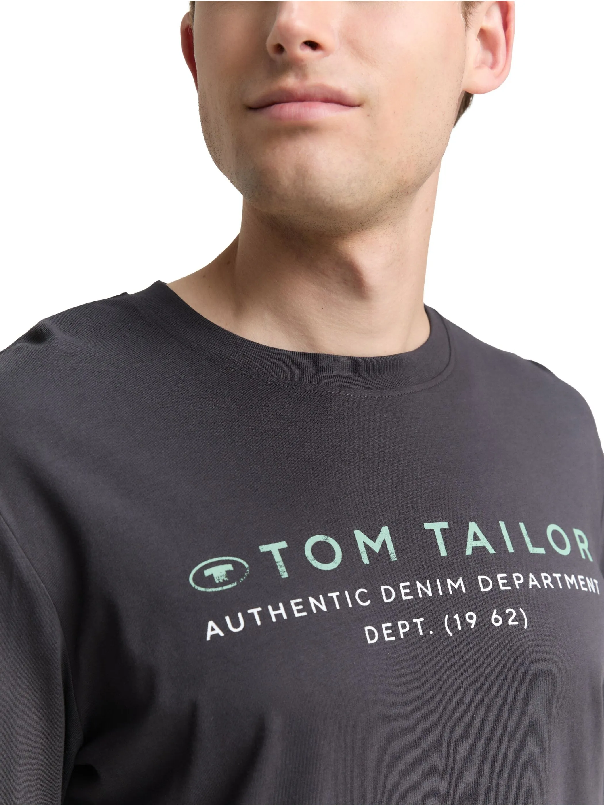 Tom Tailor 1047769 printed longsleeve Grau 914817 10899