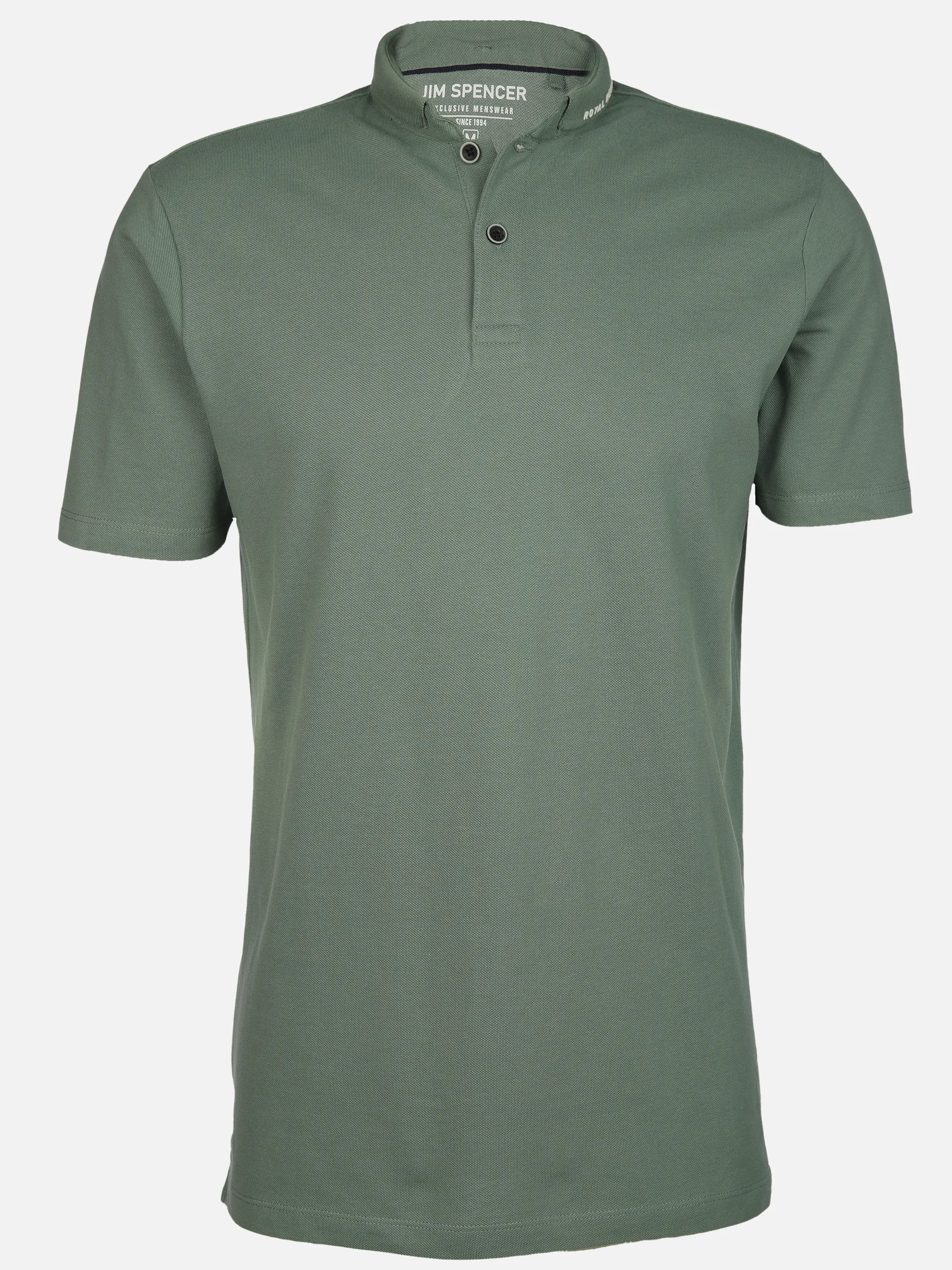 Jim Spencer He. Polohirt 1/2 Arm Steh Kragen Grün 906258 MINT 1