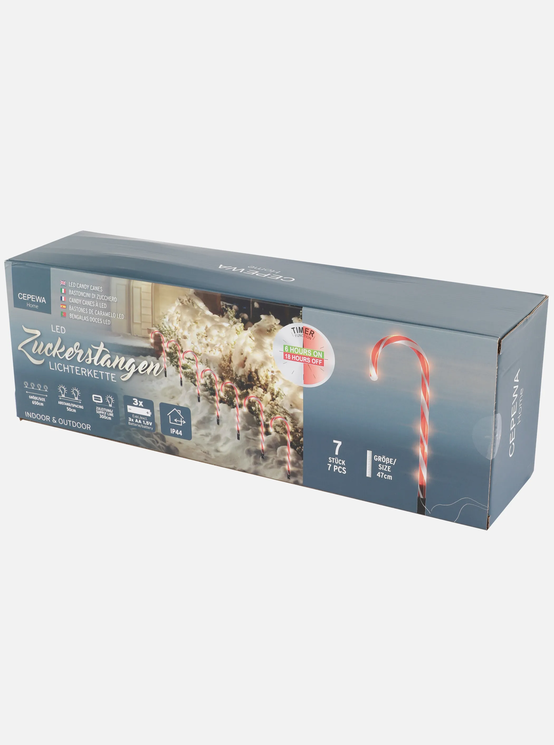 Weihnachten LED Zuckerstangen Outdoor 7er Rot 916283 ROT 1