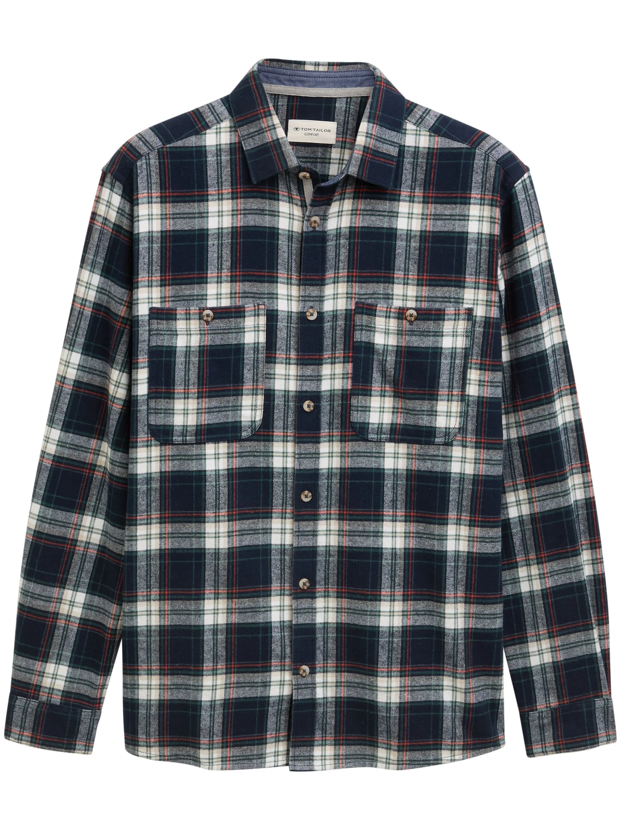Tom Tailor 1047337 comfort checked shirt Blau 914818 38516 1
