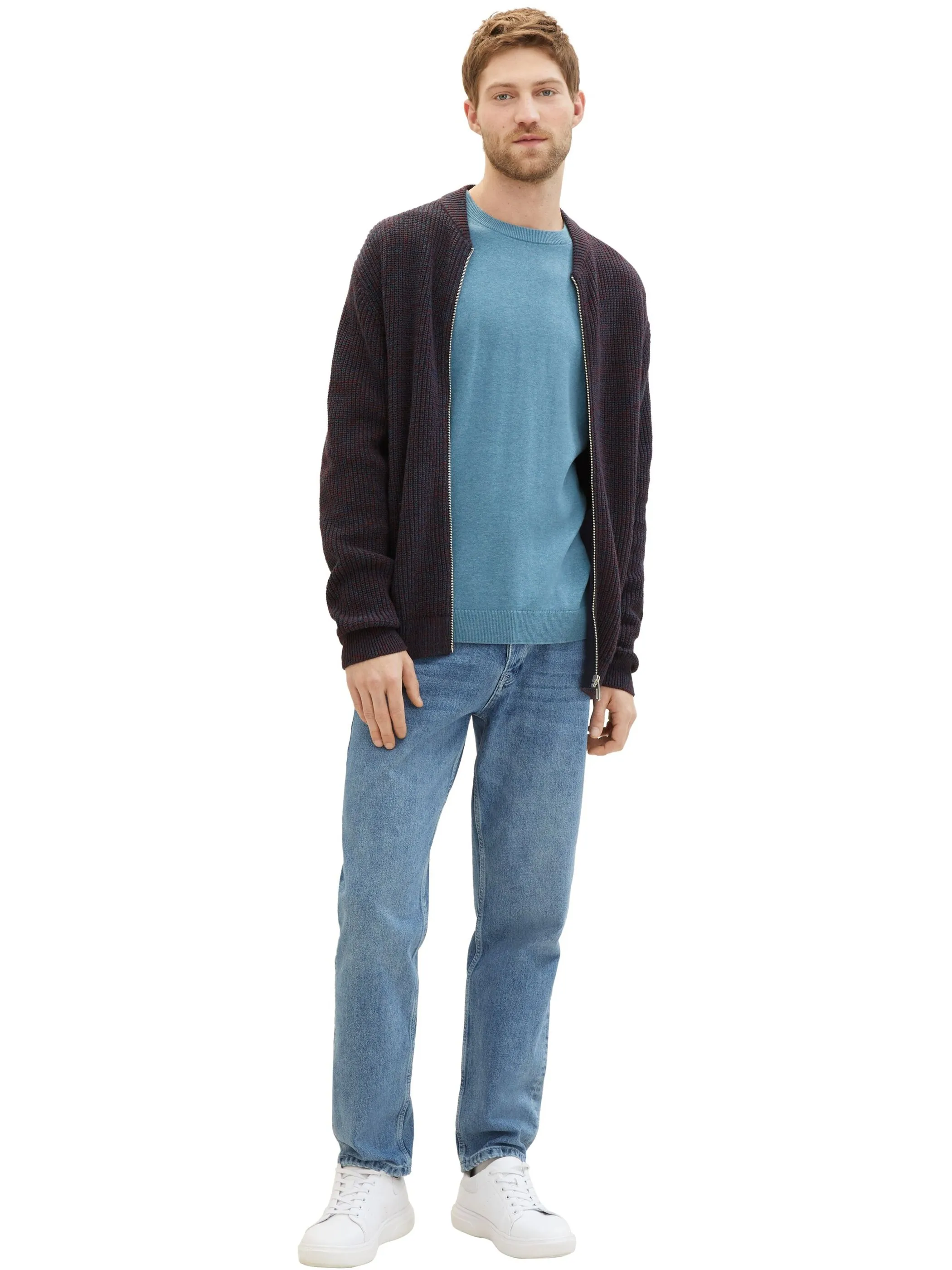 Tom Tailor 1039805 NOS basic crewneck knit Blau 898460 34138 4