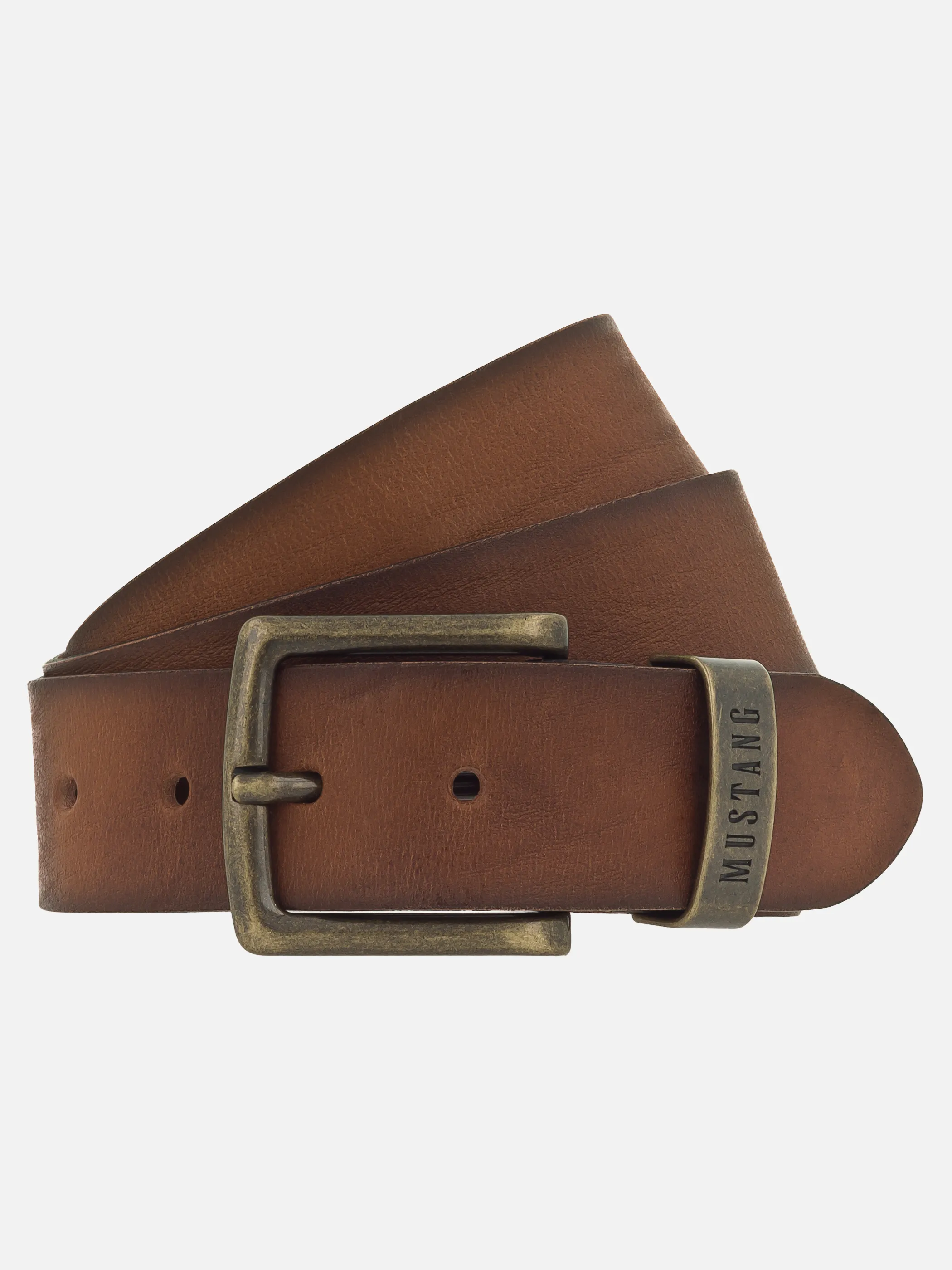 Mustang MG2085L22 40 mm Ledergürtel Q. Braun 917604 0645 1
