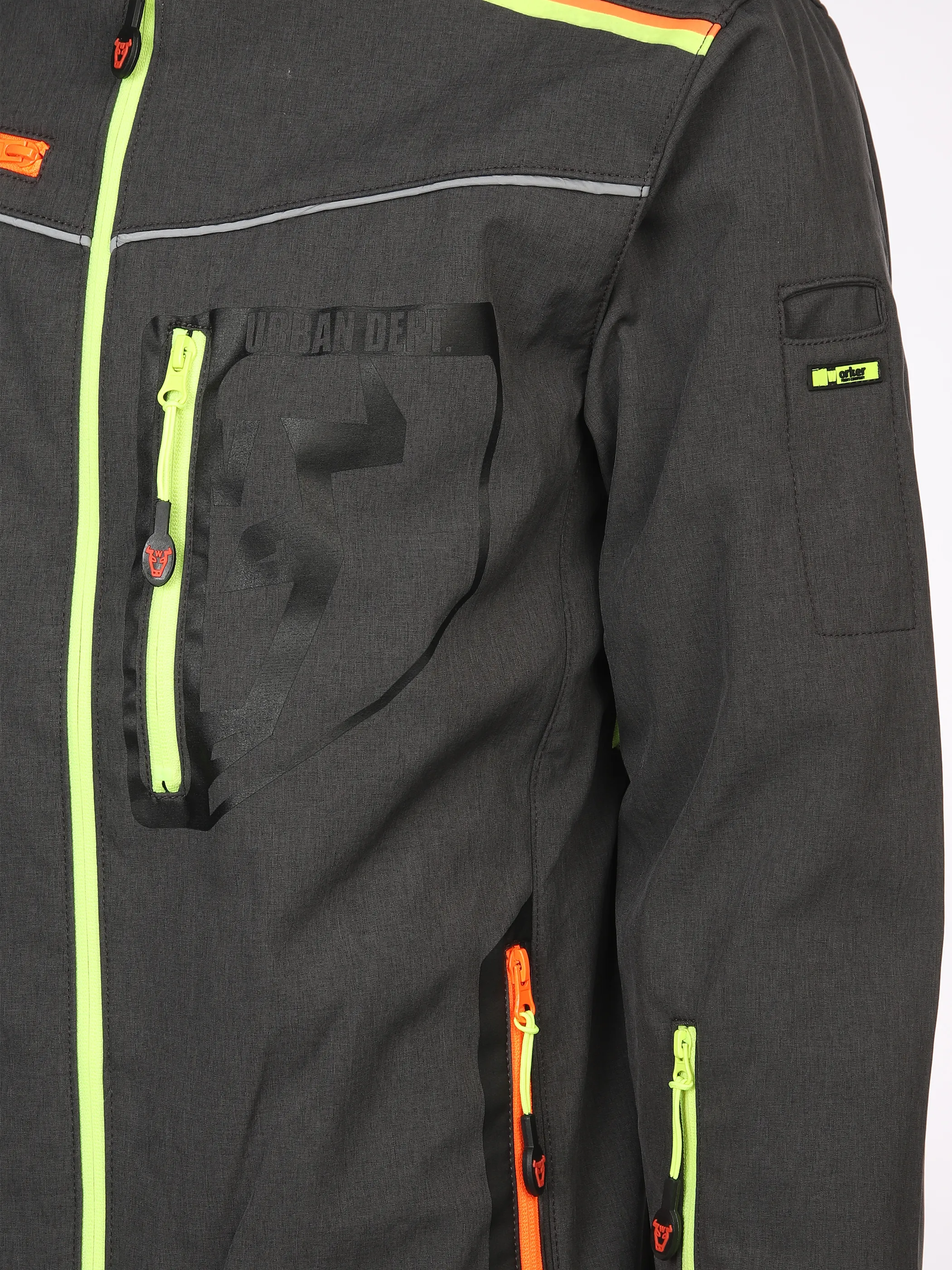 Worker He. Softshellblouson NEON reflective Grau 898410 GREY 4