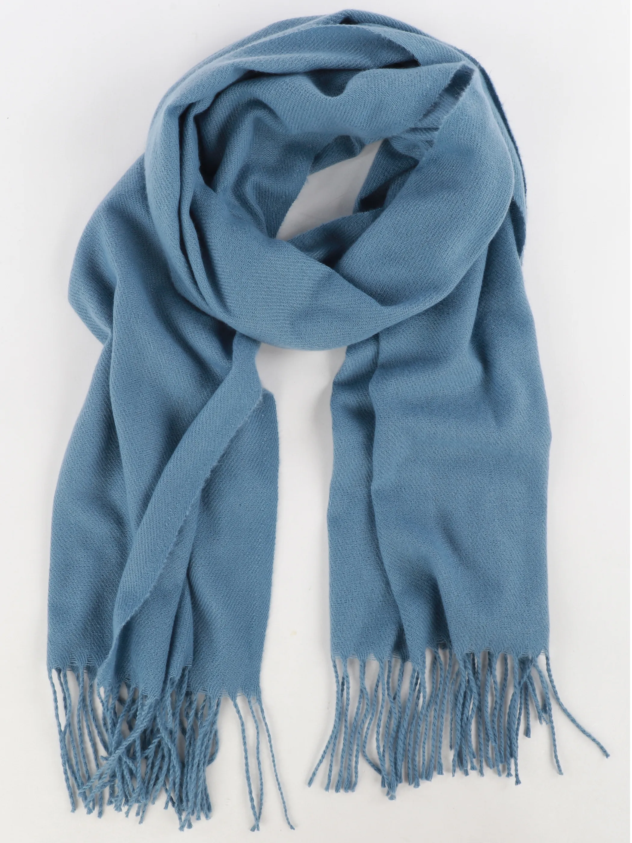 Sure Da-Schal m. Fransen Blau 915101 BLUE 1