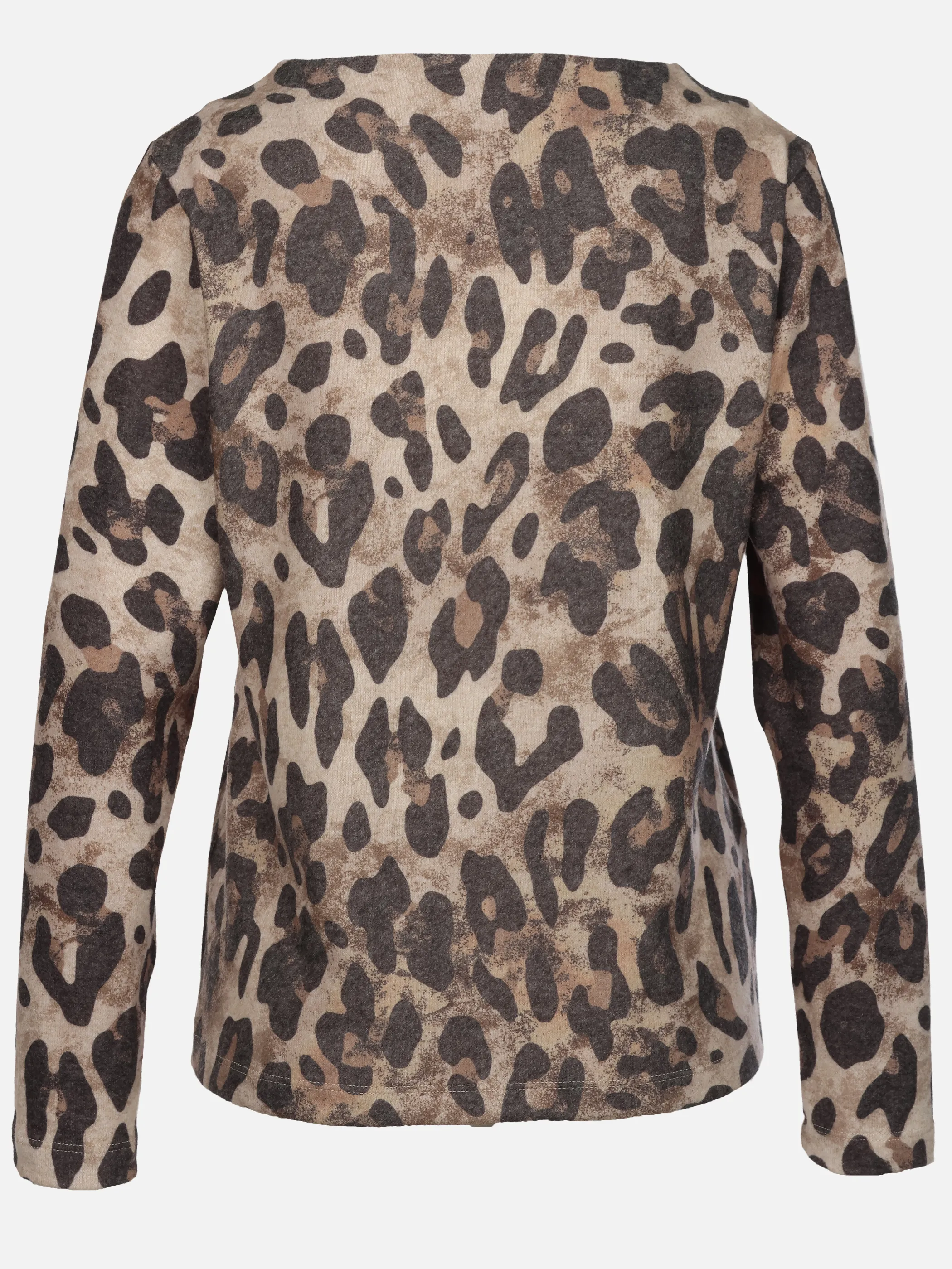 Sure Da.Print Flausch Shirt m.Kelchkragen Braun 932519 LEOPRIN 2