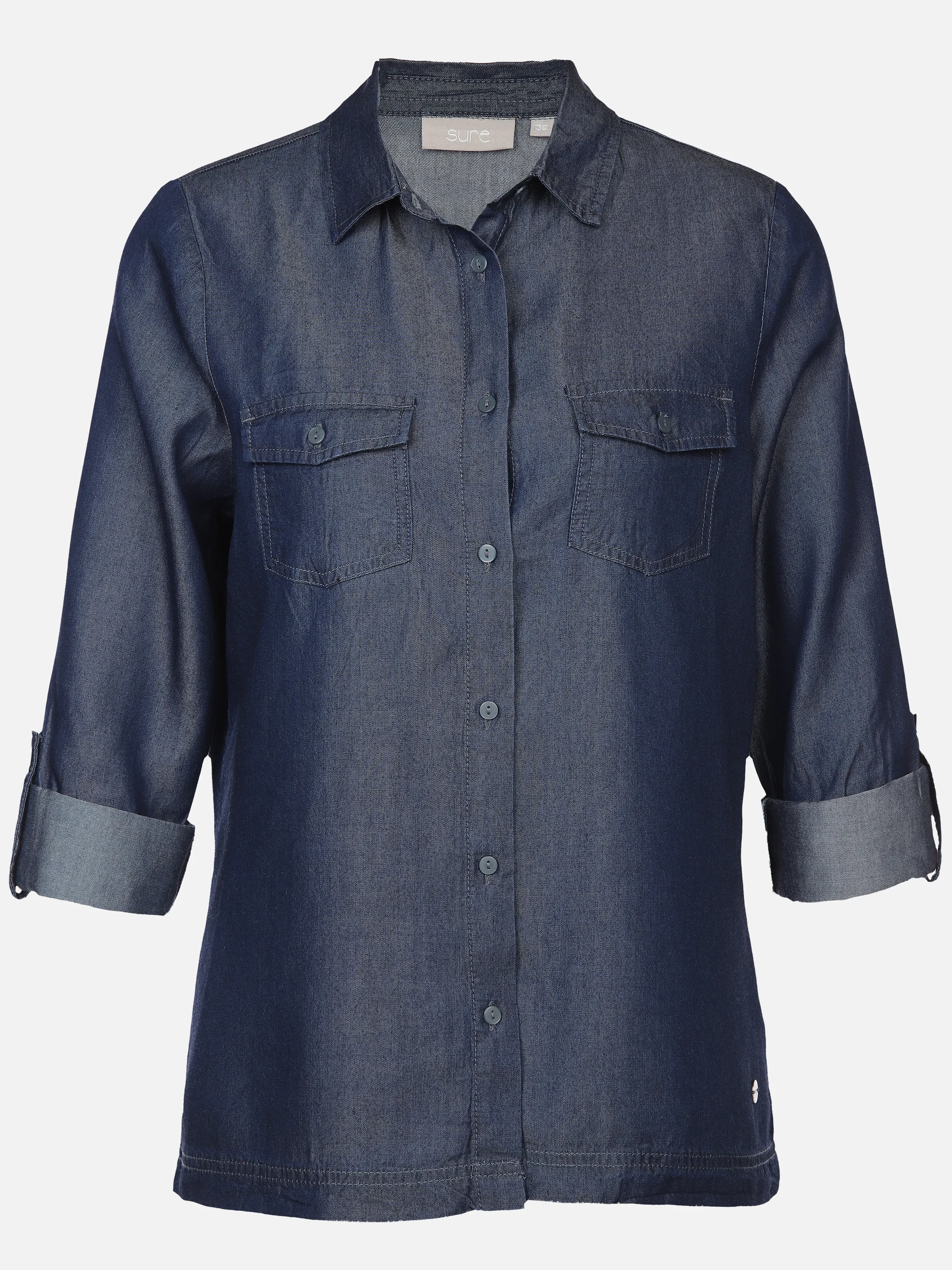 Sure Da-Bluse in Jeans-Optik Blau 900752 JEANSBLAU 1 Sure Da-Bluse in Jeans-Optik Blau 900752 JEANSBLAU 1