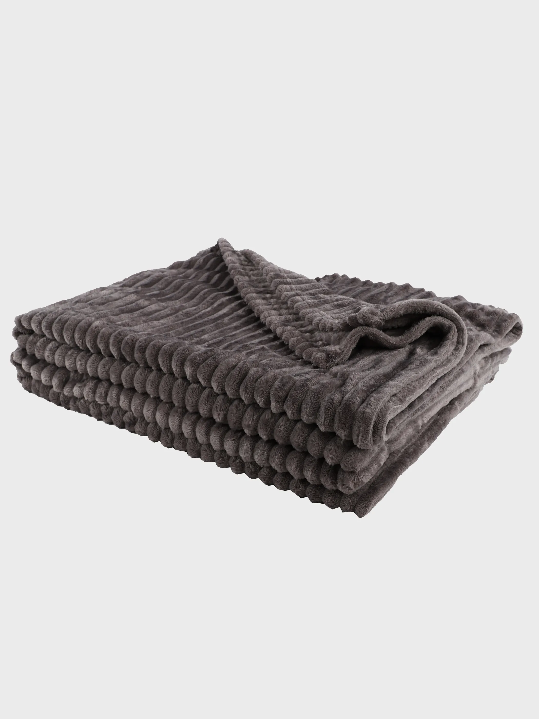 Dream House Wohndecke 150x200 Flanel Rib Grau 913177 ANTHRA 1