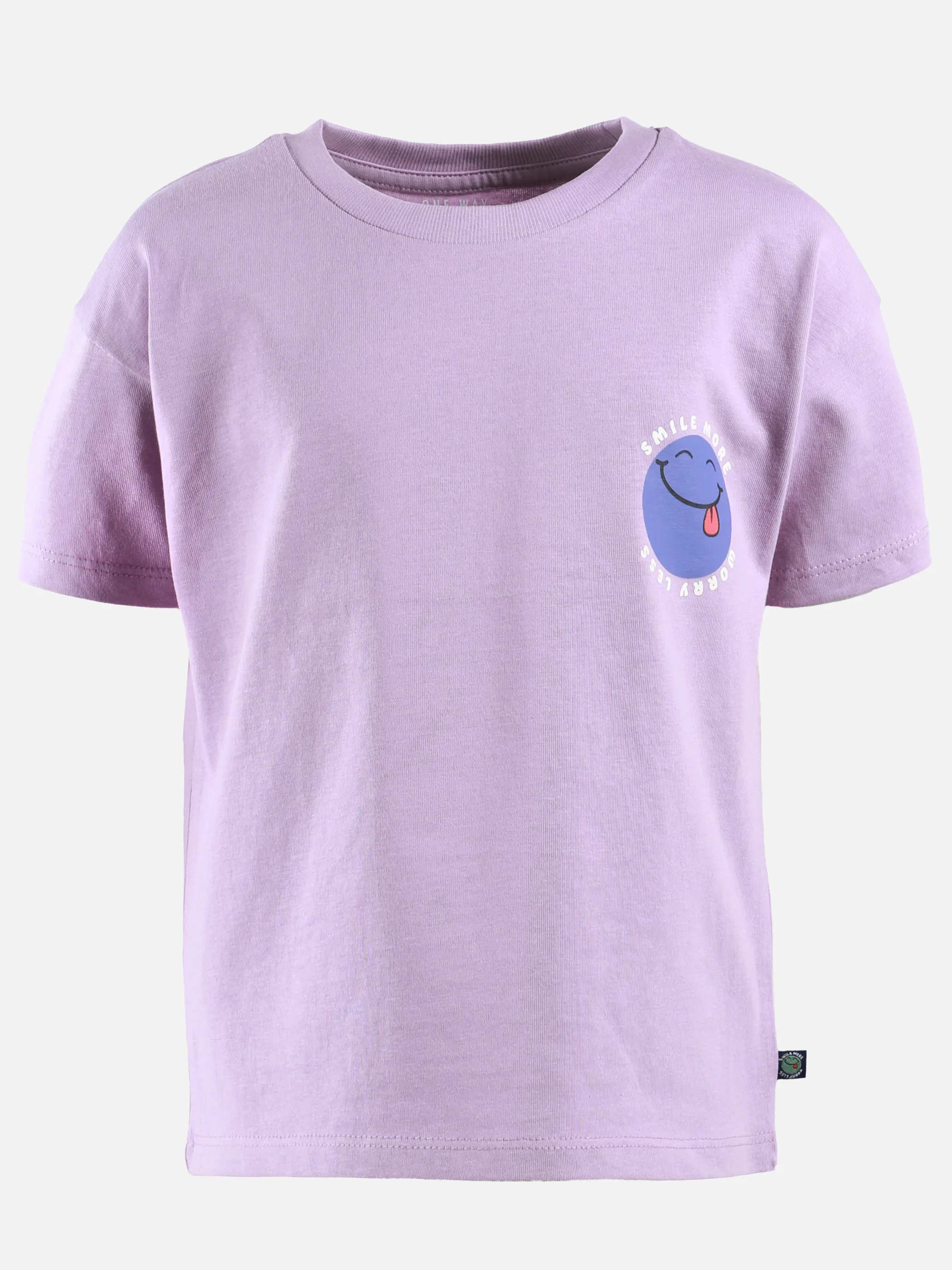 One Way MB T-Shirt mit Smiley Backprint in lila Lila 921628 LILAC 1