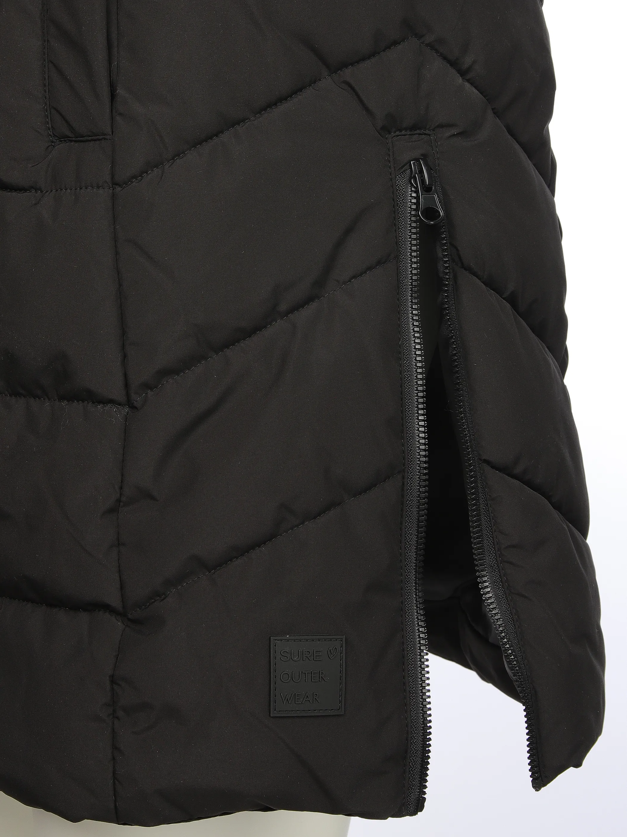 Sure Da-Steppweste lang Schwarz 912530 BLACK 3