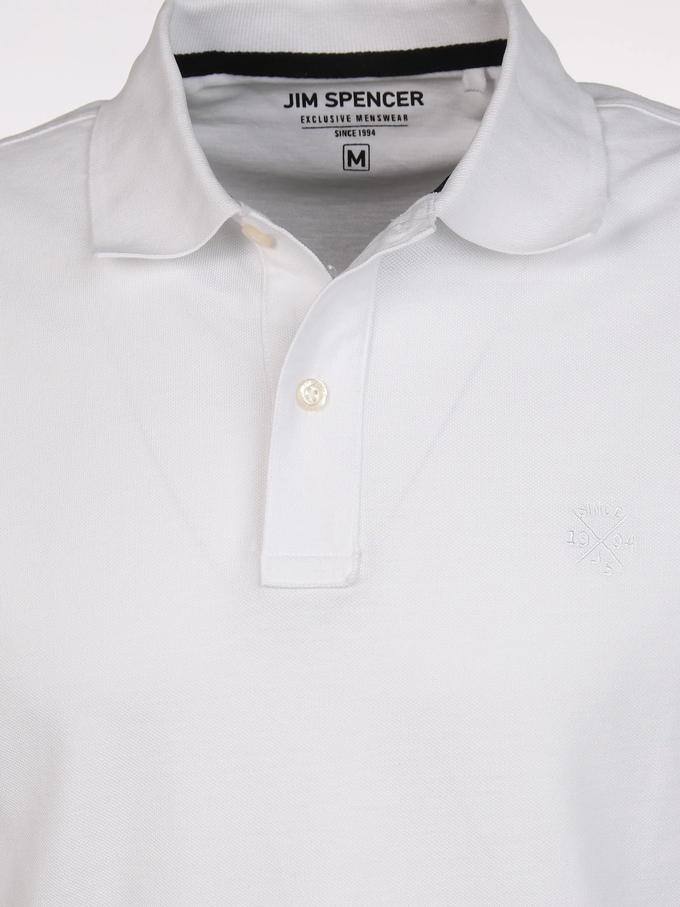 Jim Spencer He. Poloshirt 1/2 Arm uni basic Weiß 890322 WHITE 3
