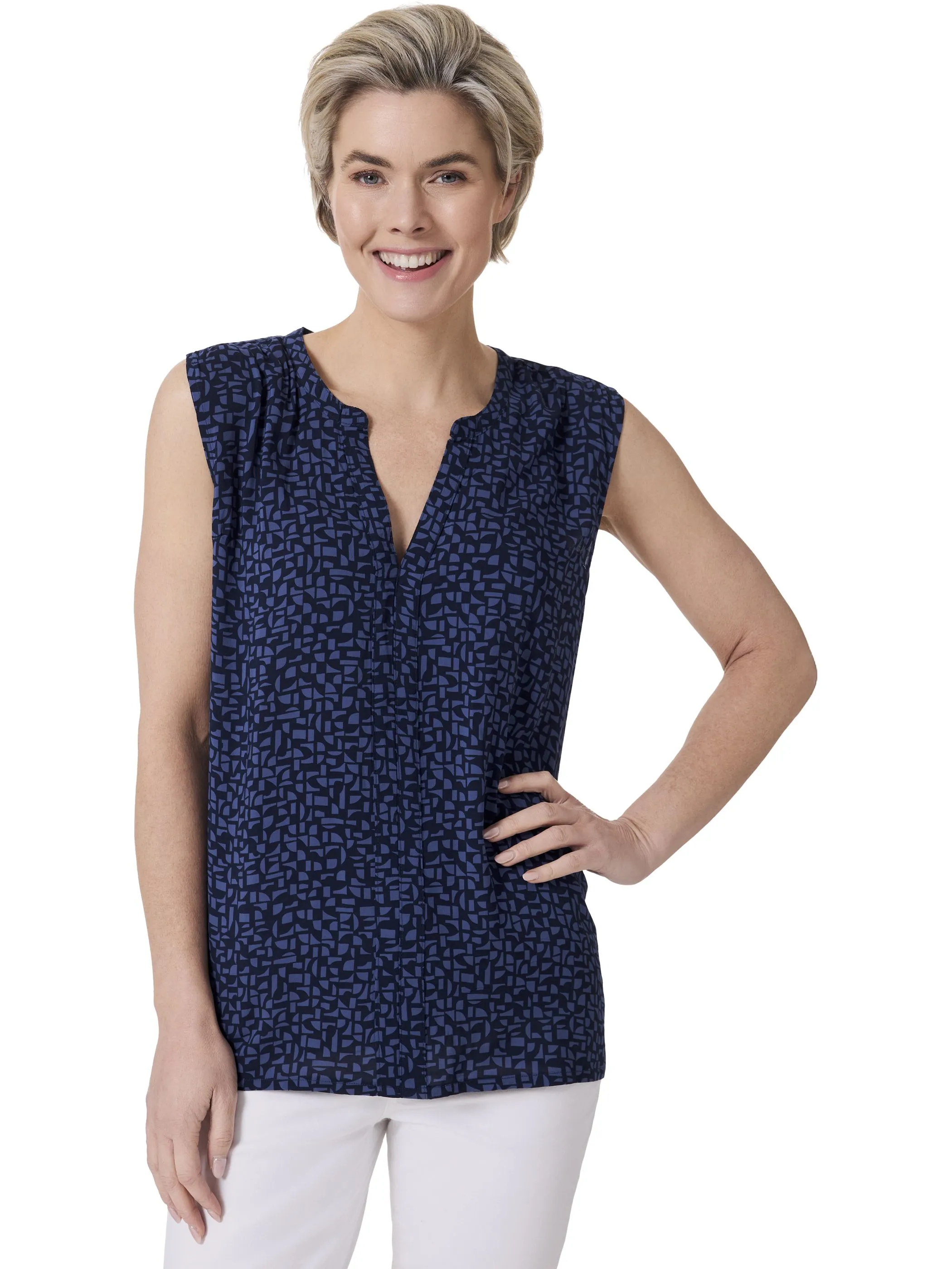 Stooker DOB 08580000009113 Da. Bluse/Hemd, Marine 911322 9113 1