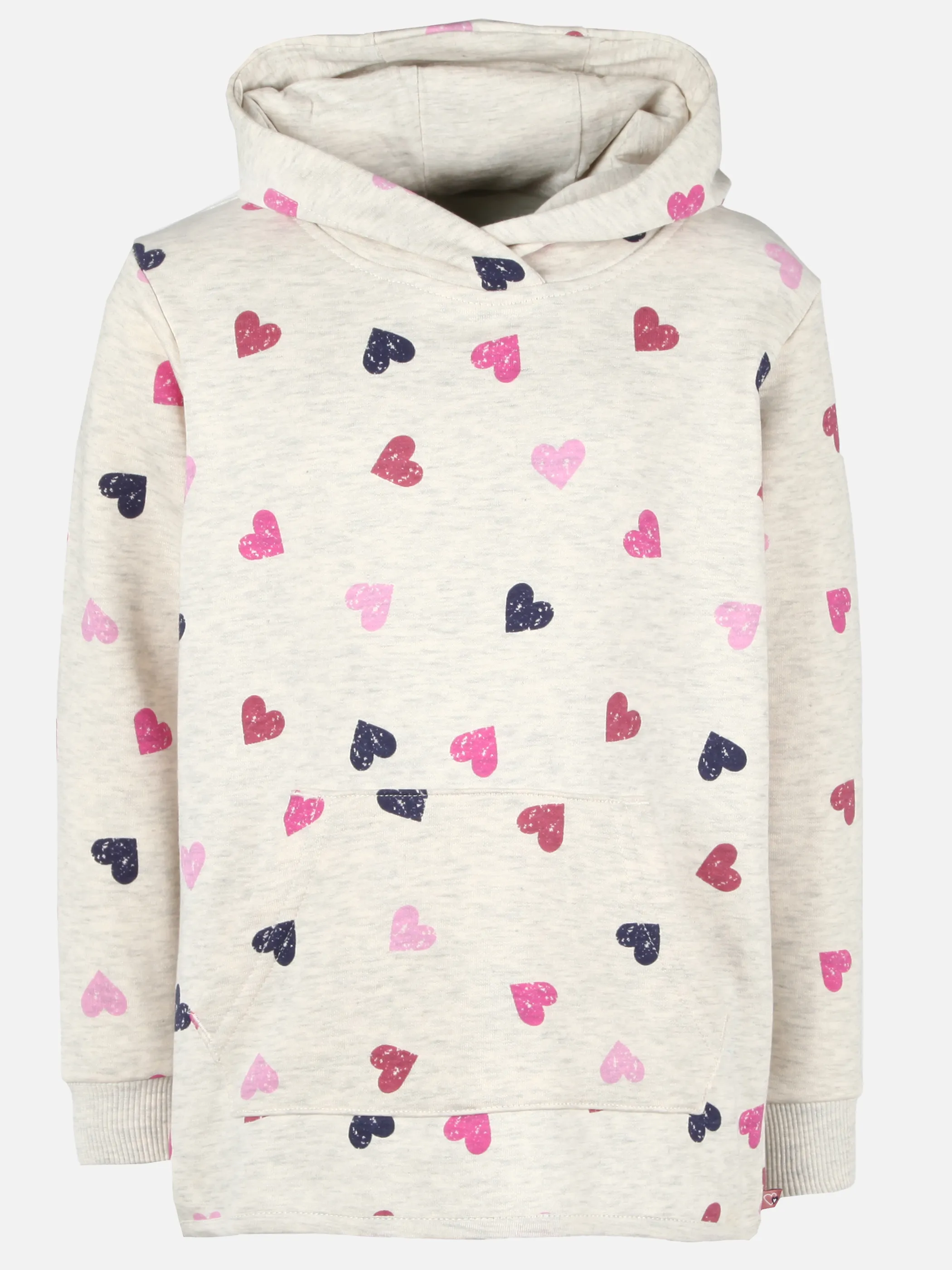 Stop + Go KM Sweatshirt mit Kapuze + Herzen AOP in creme mel Beige 901347 BEIGE 1 Stop + Go KM Sweatshirt mit Kapuze + Herzen AOP in creme mel Beige 901347 BEIGE 1