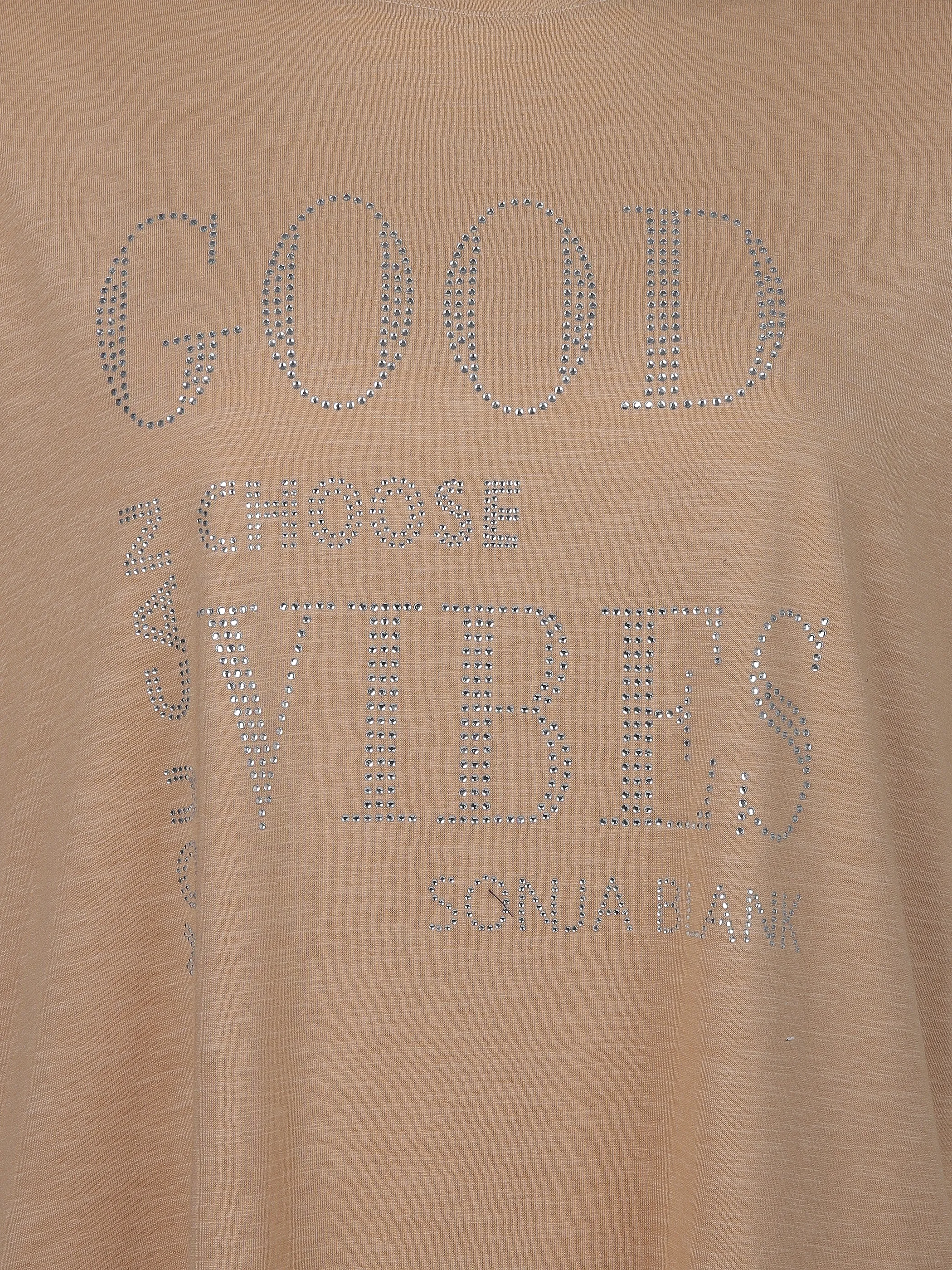 Sonja Blank Da-gr.Gr. T-Shirt m. Print Beige 908102 NOMAD 3