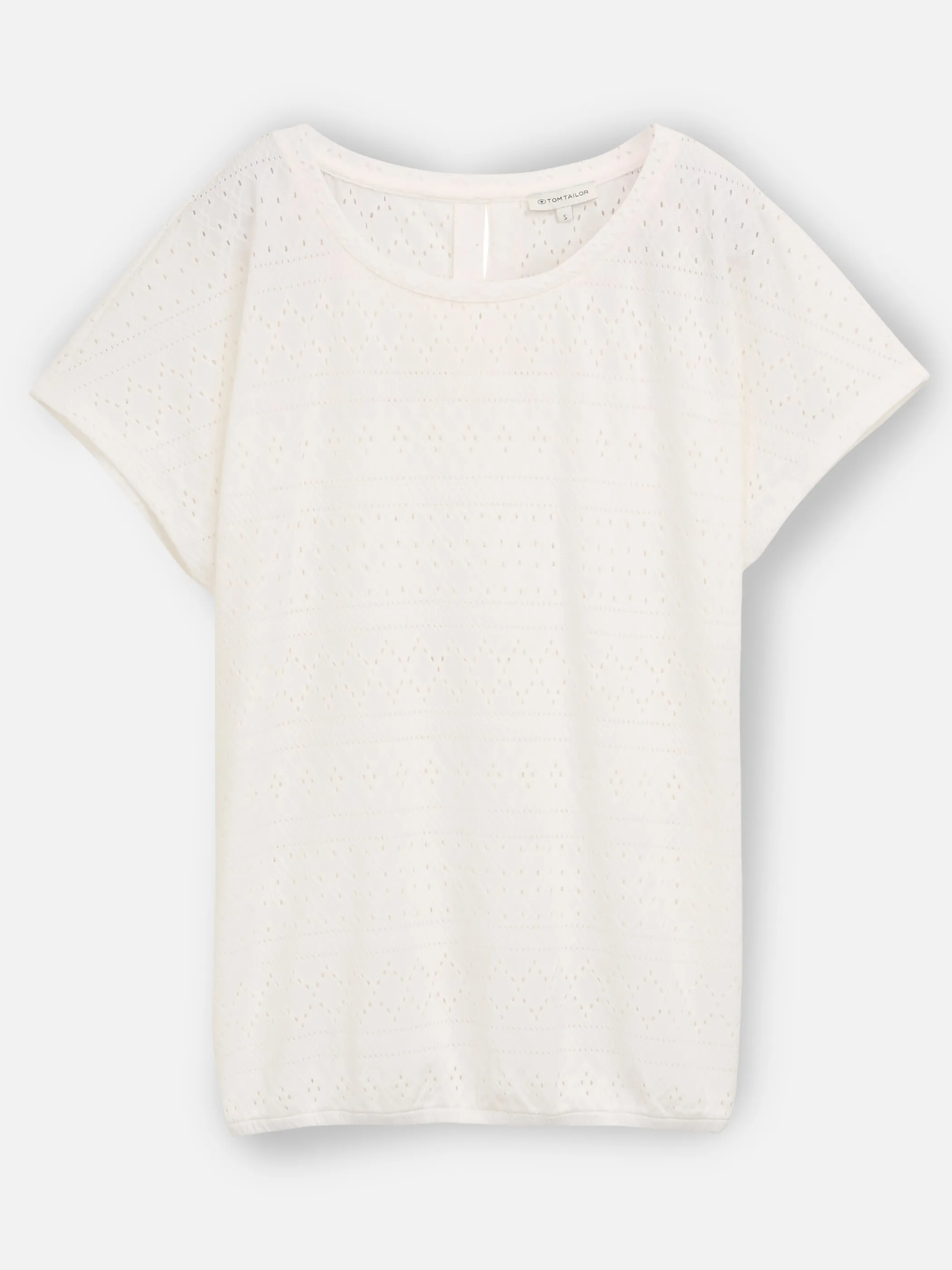 Tom Tailor 1046401 NOS T-shirt ajour crew neck Weiß 909895 10315 1 Tom Tailor 1046401 NOS T-shirt ajour crew neck Weiß 909895 10315 1